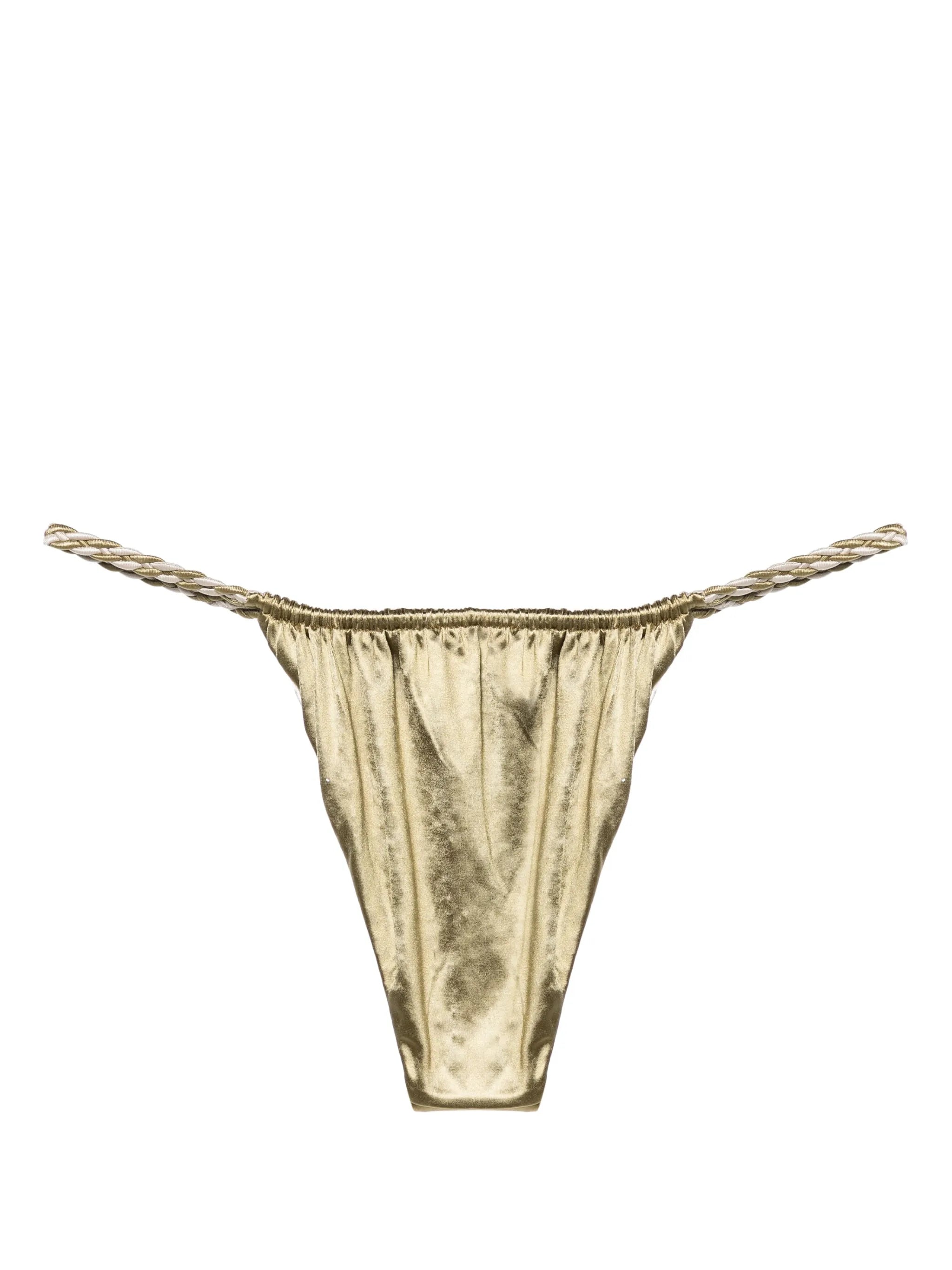 braided-straps reversible bikini bottoms