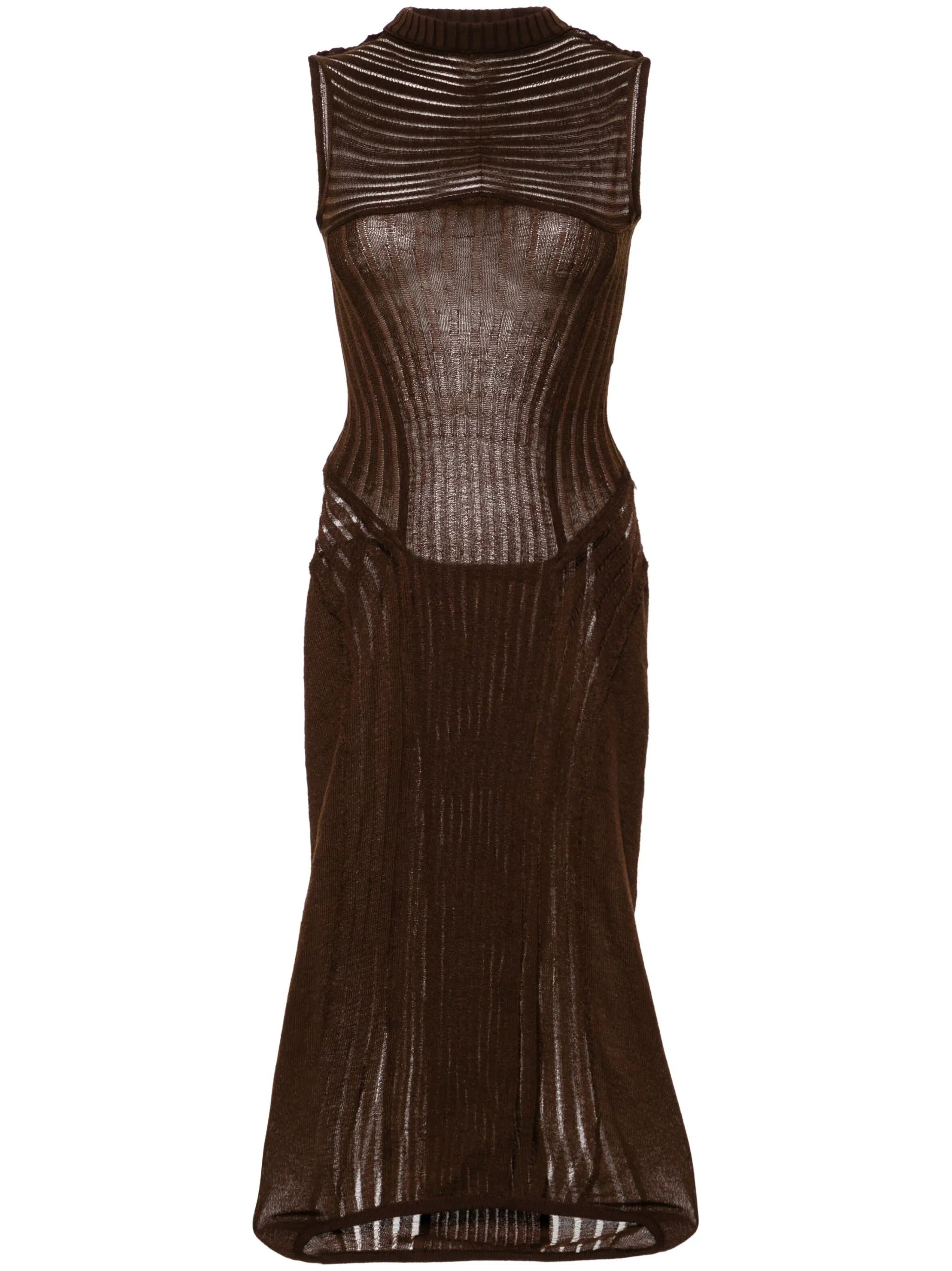 Orion ribbed midi dress