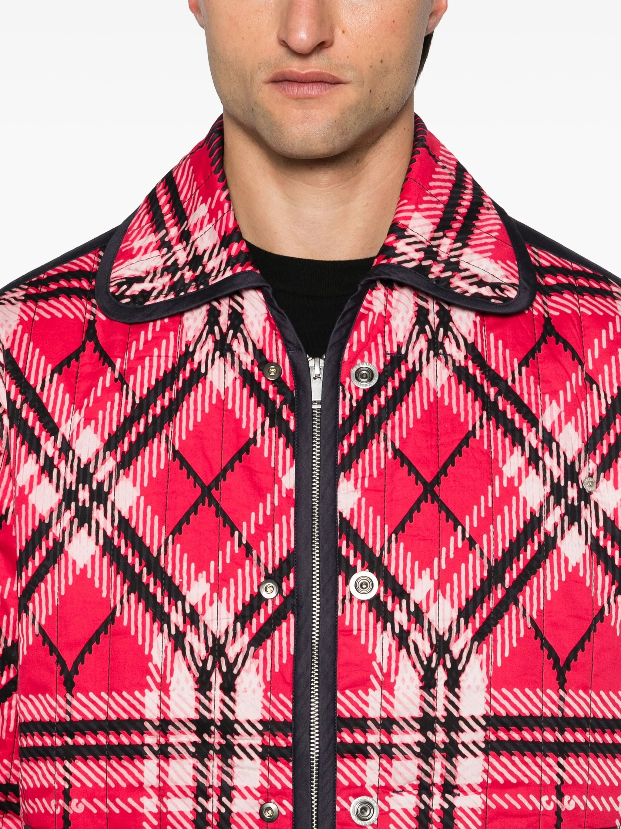 plaid-check jacket