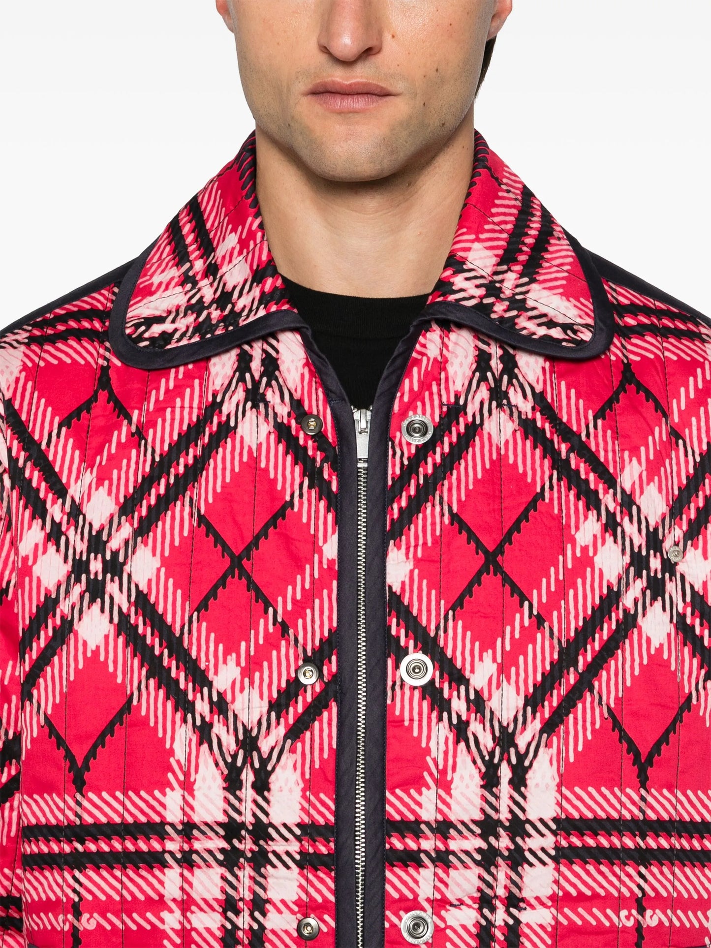 plaid-check jacket
