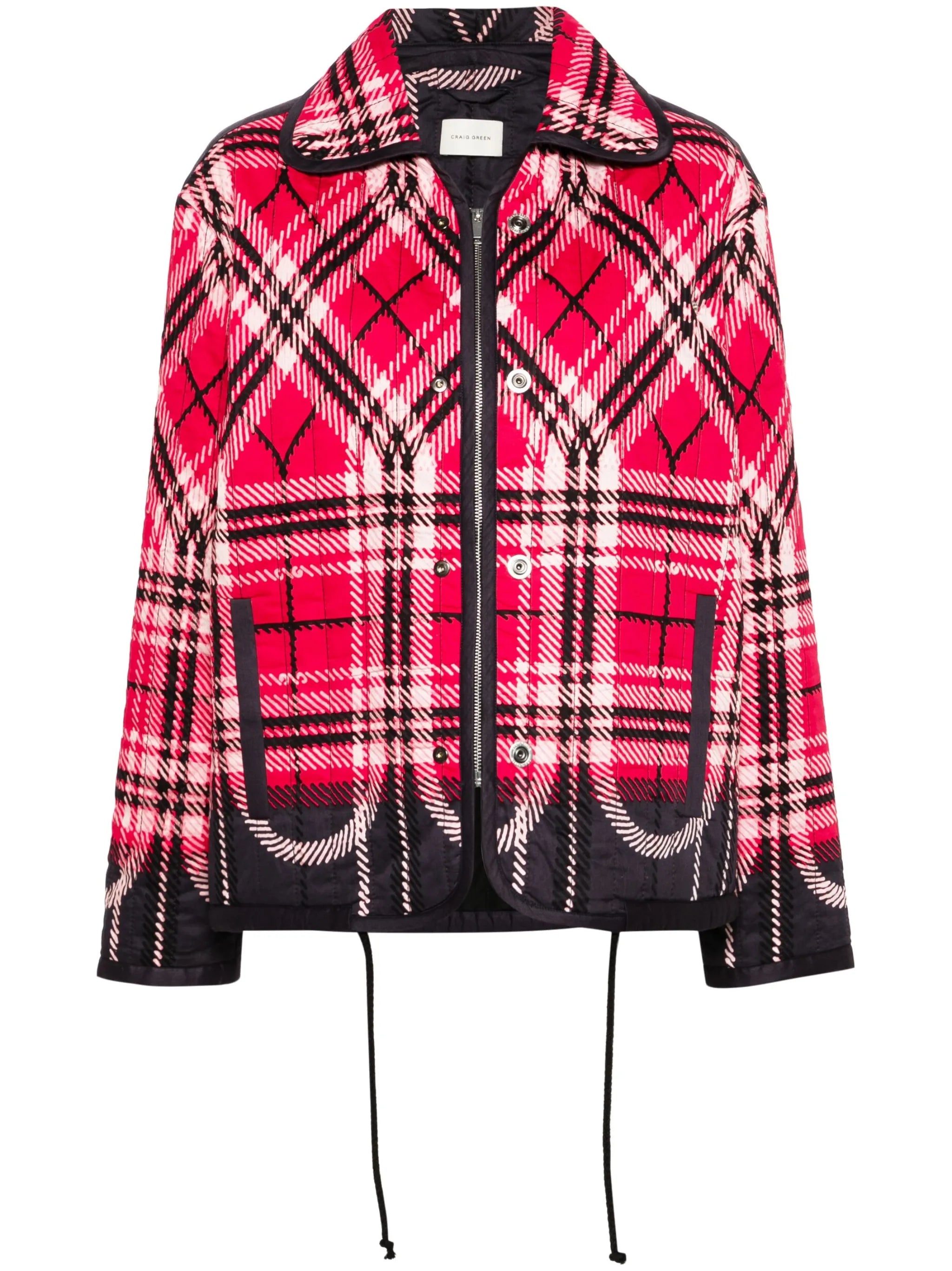 plaid-check jacket
