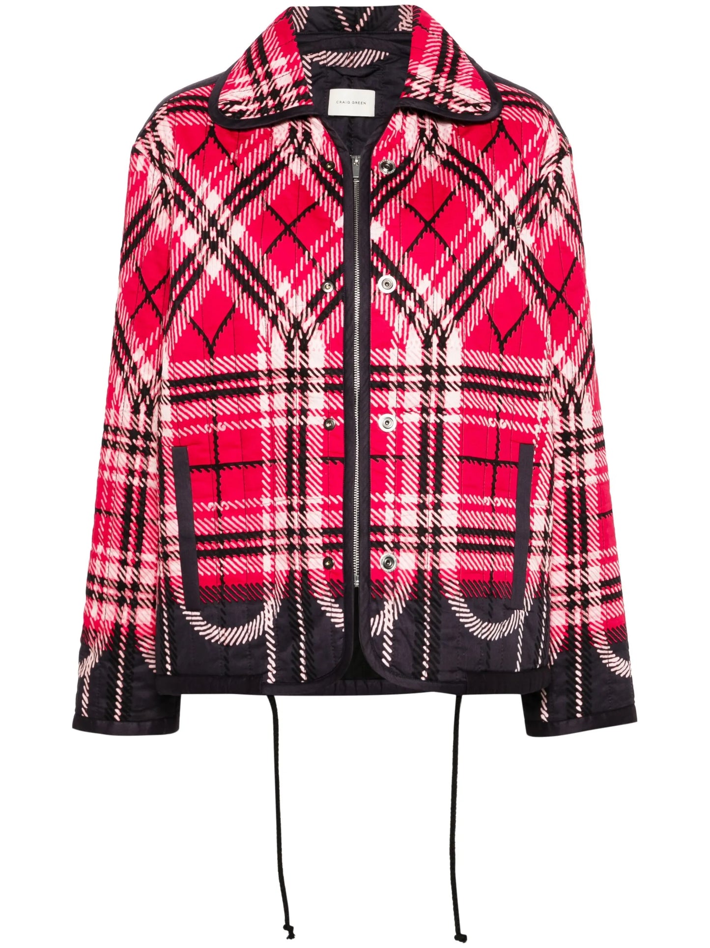 plaid-check jacket