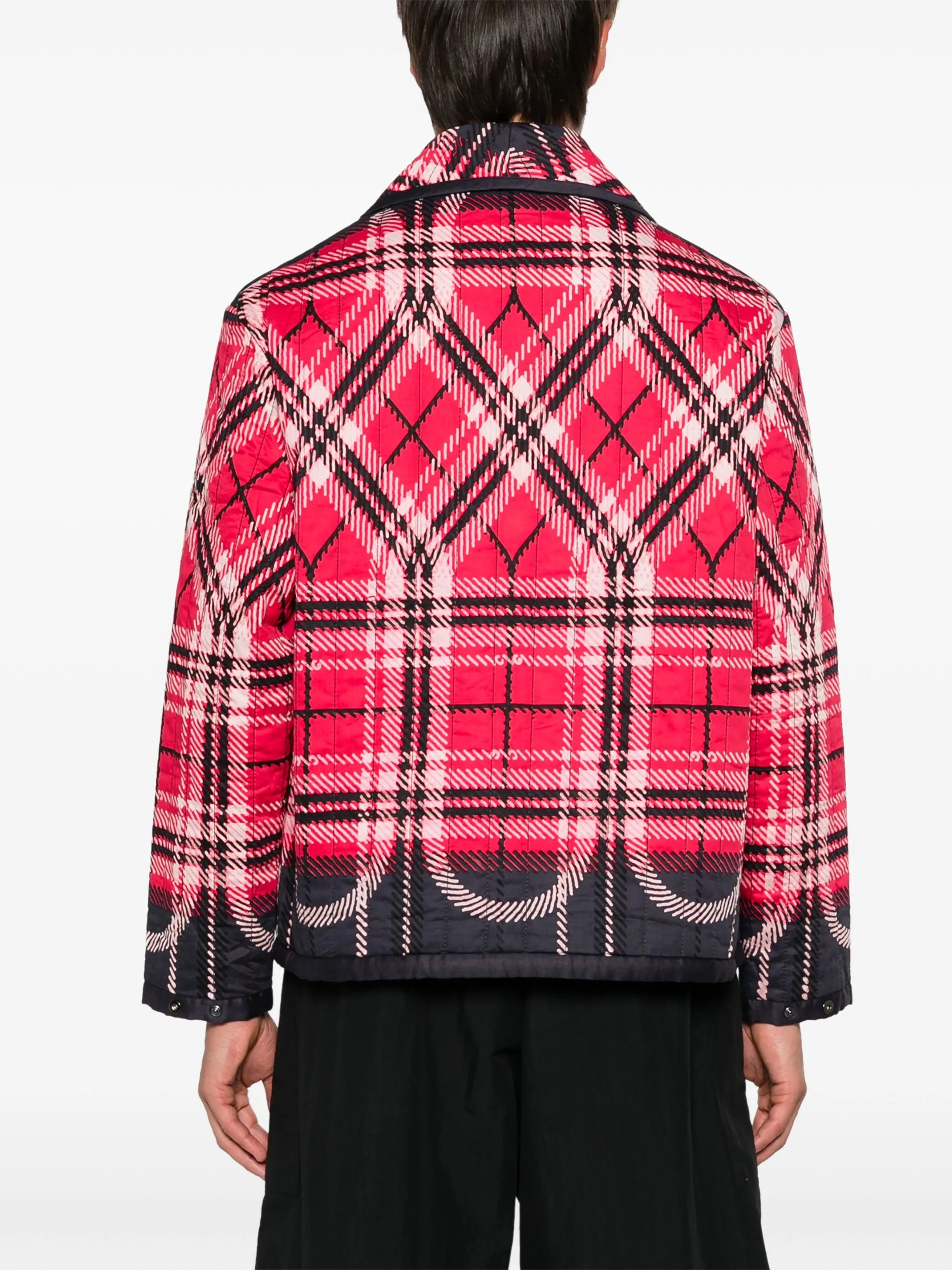 plaid-check jacket