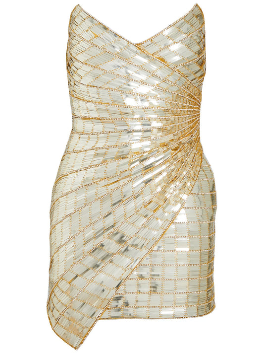 Aura embellished mini dress