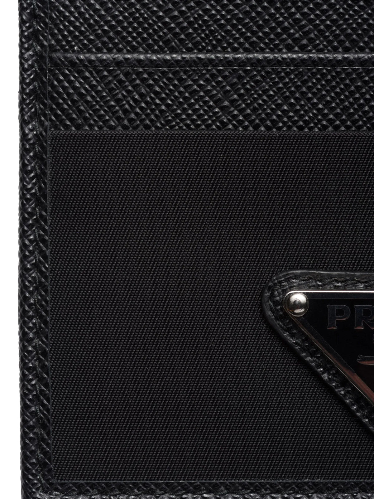 triangle-logo leather wallet