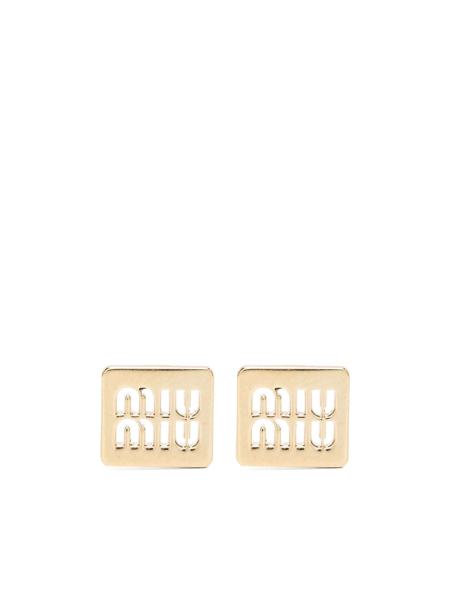 Logo cut-out stud earrings