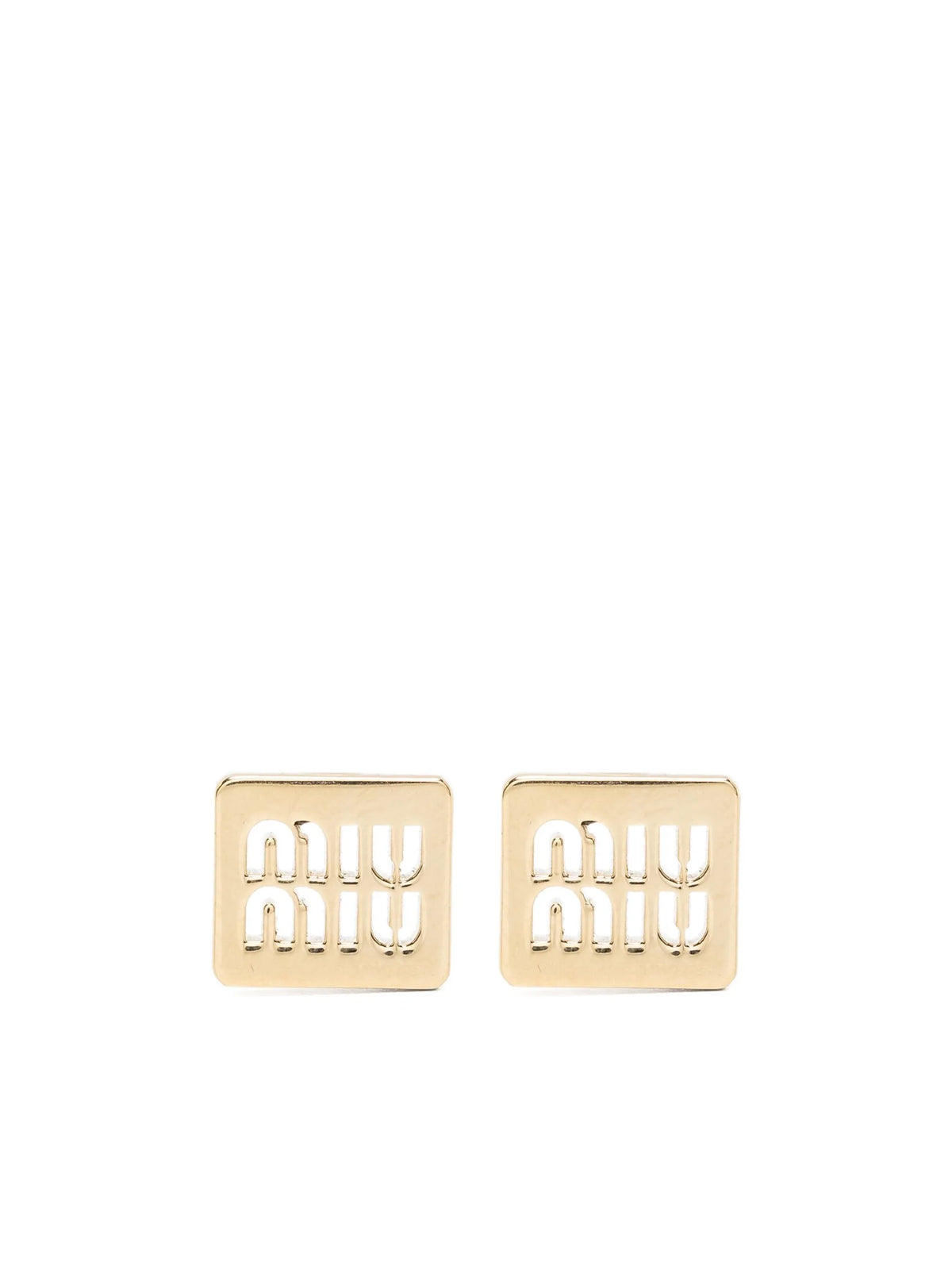 Logo cut-out stud earrings