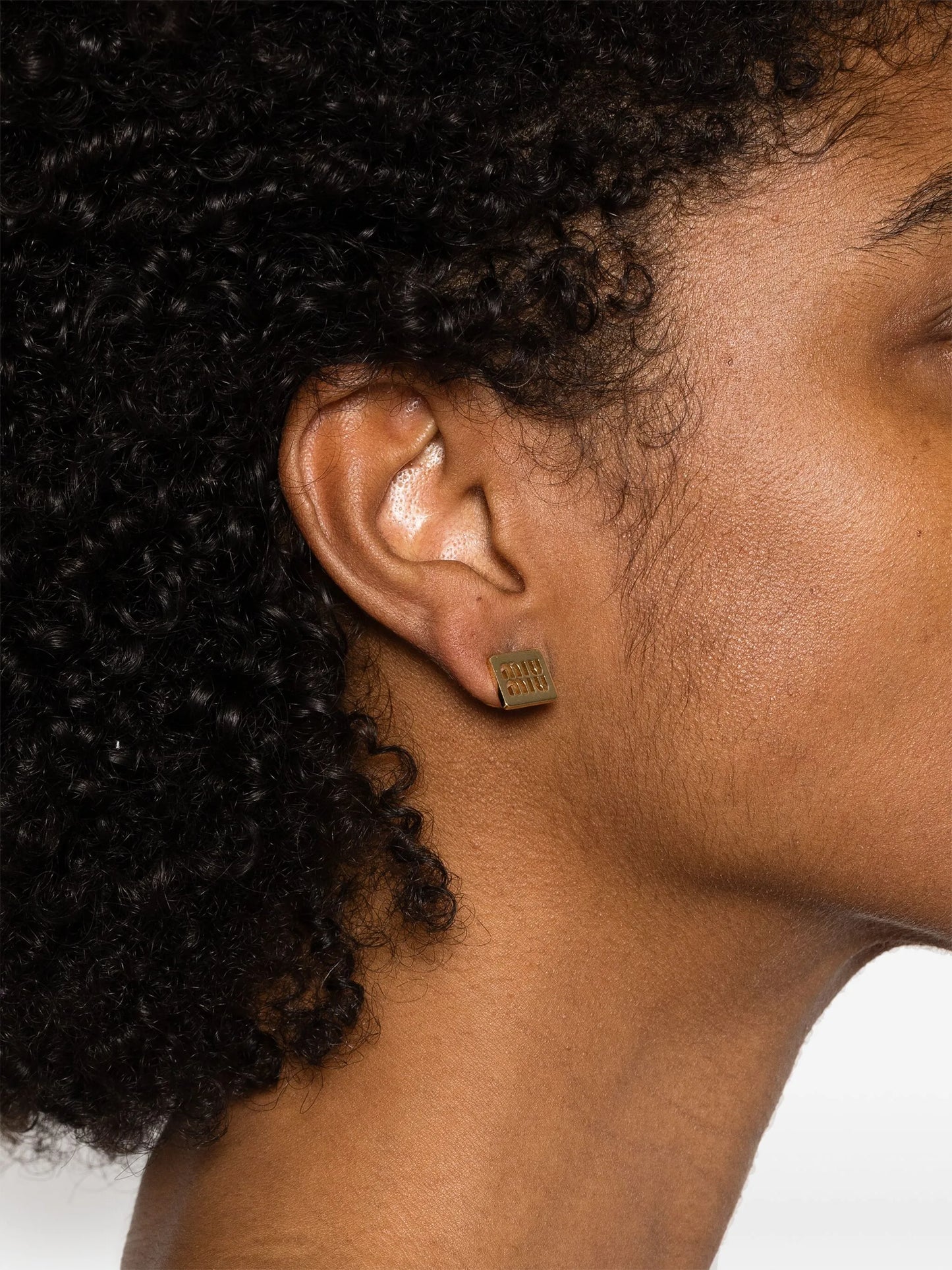 Logo cut-out stud earrings