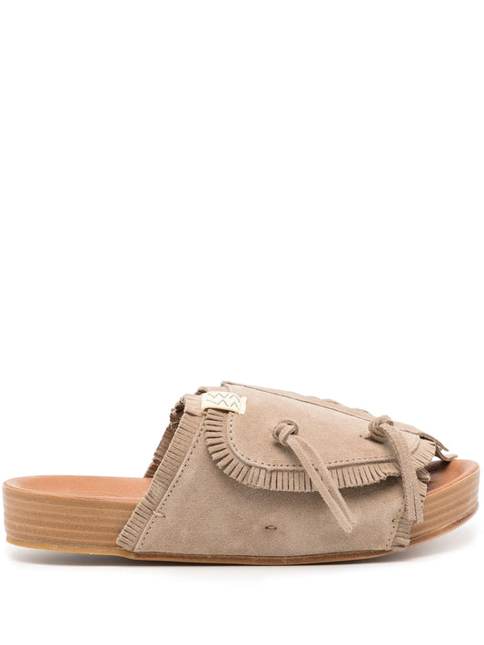 Christo Shaman Folk suede slides