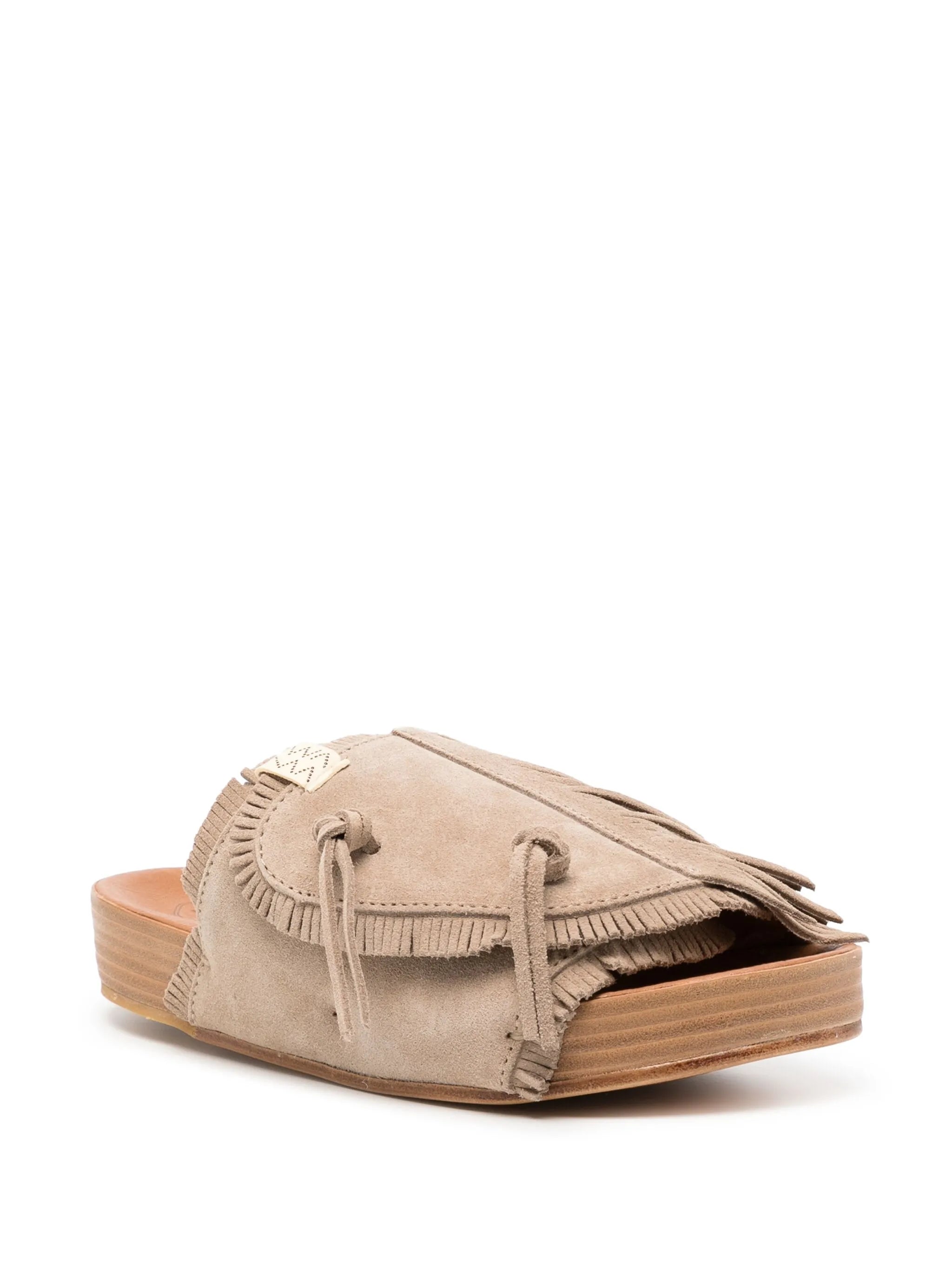 Christo Shaman Folk suede slides