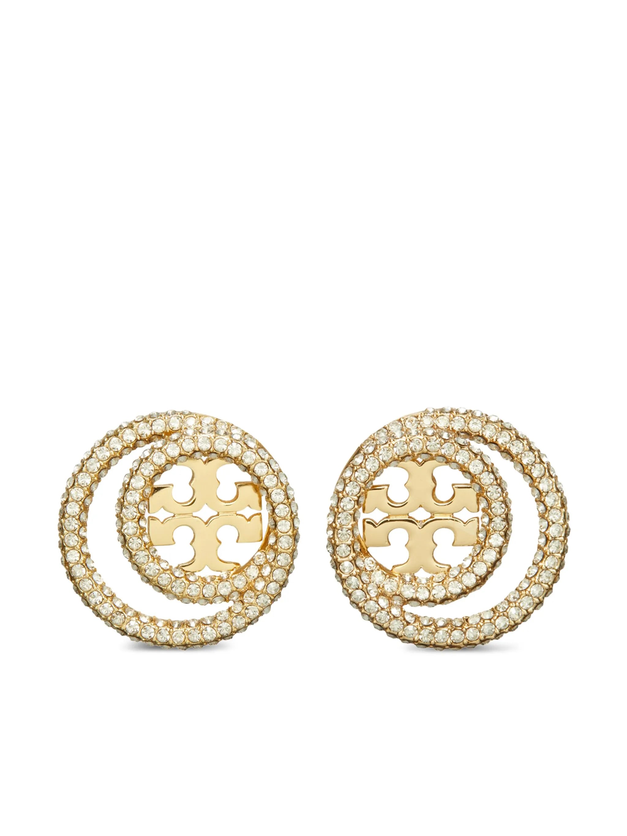 Miller double-ring stud earrings