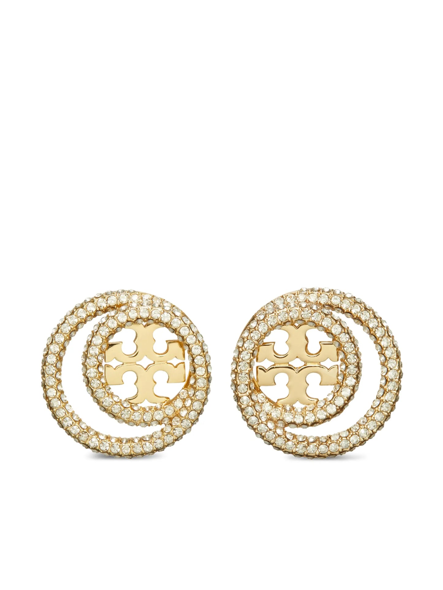 Miller double-ring stud earrings