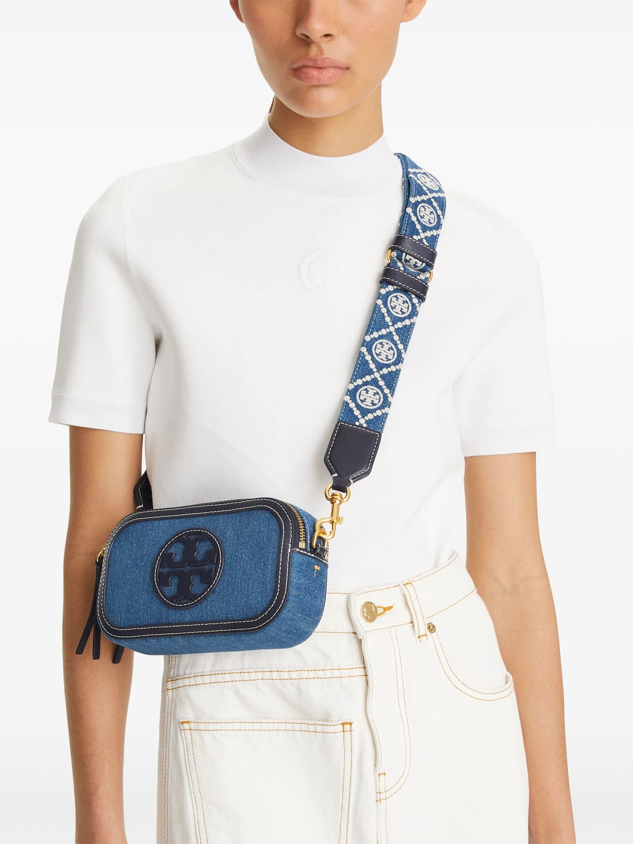 mini Miller denim crossbody bag