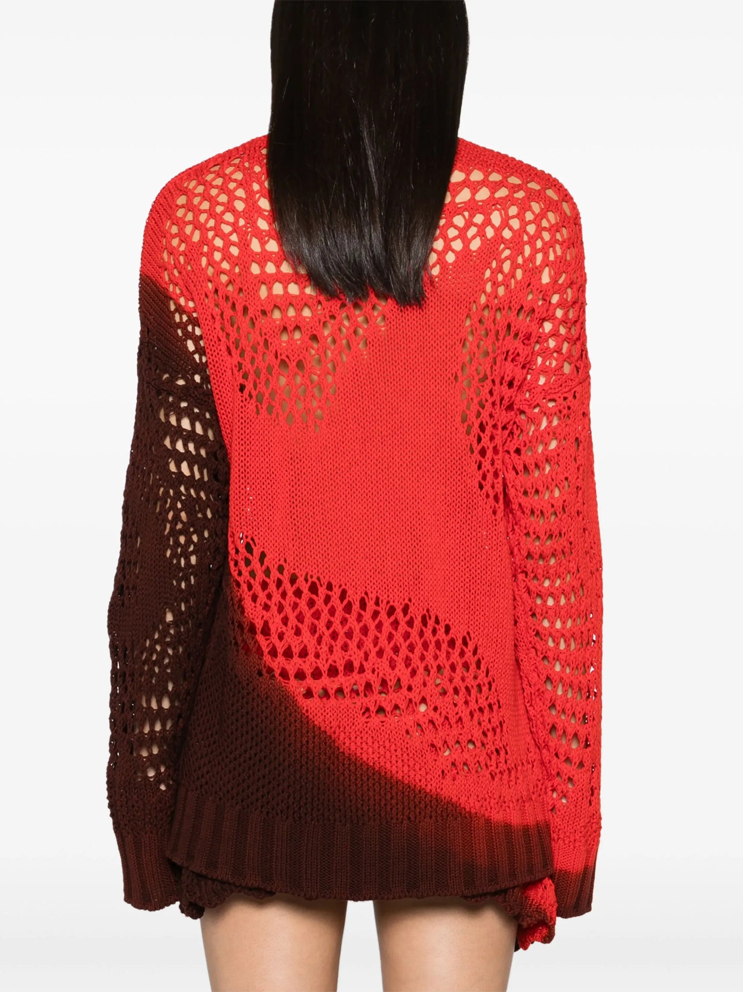 ombré open-knit jumper