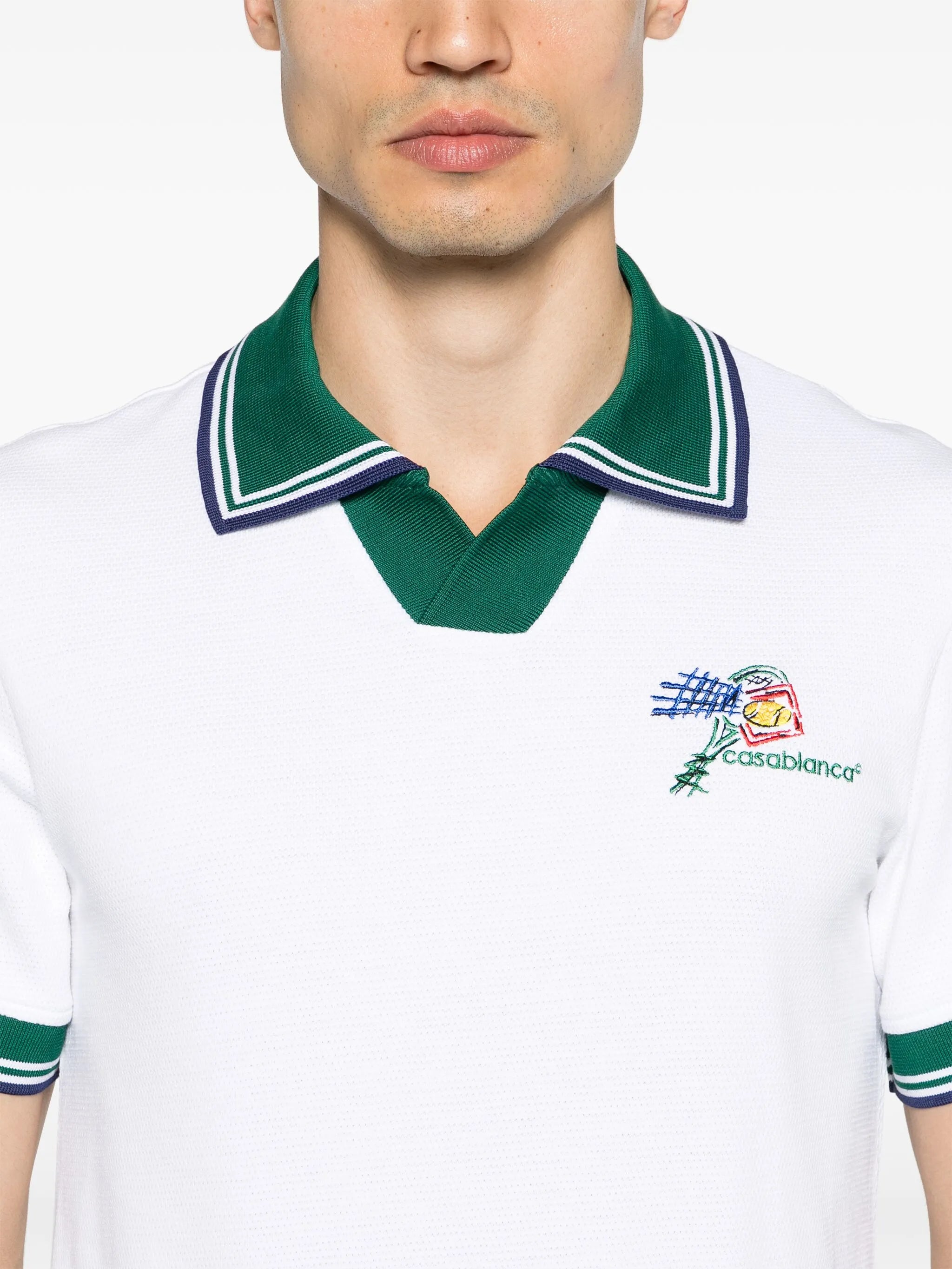Croquis De Tennis piqué polo shirt
