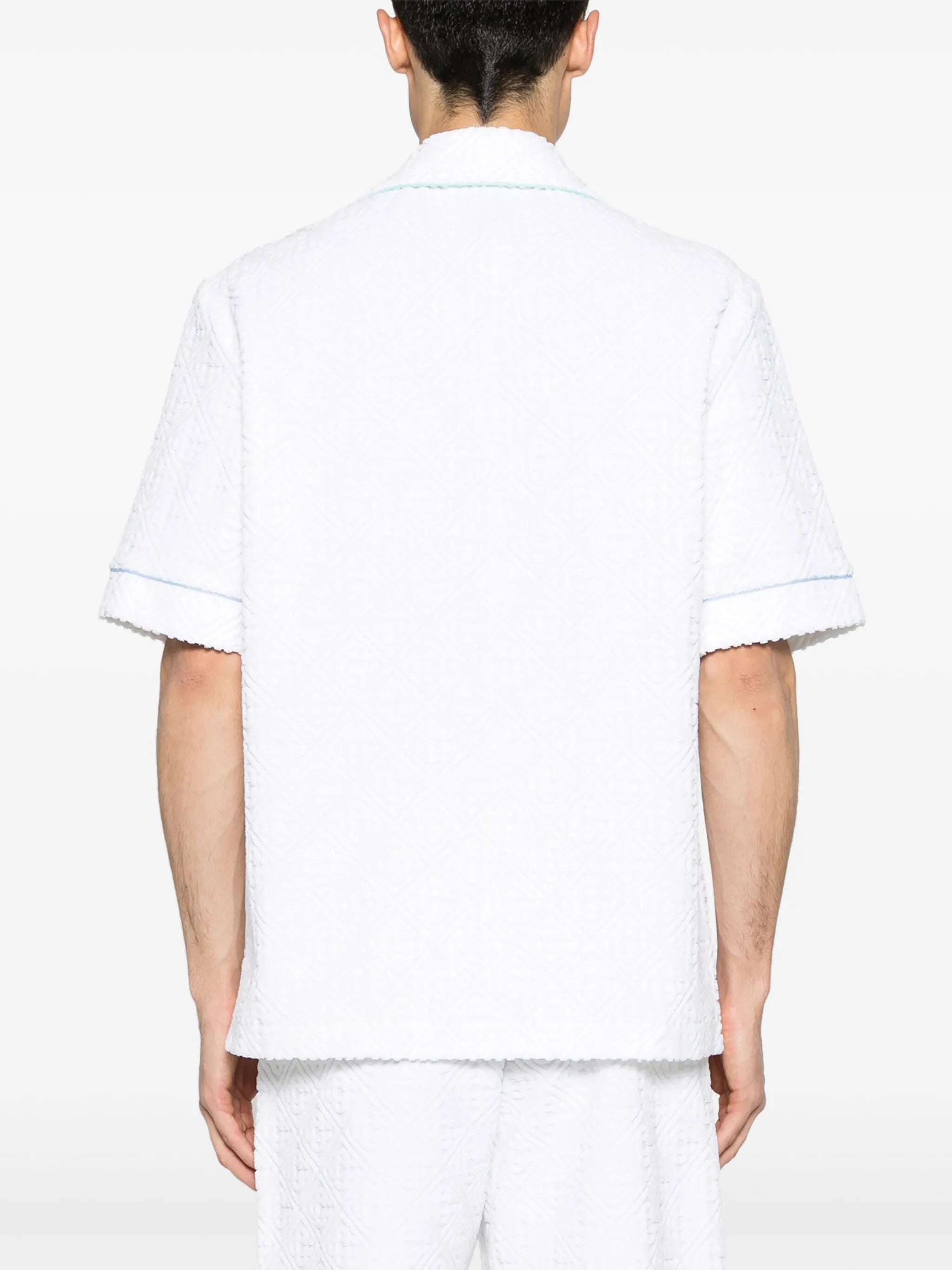 towelling-finish monogram shirt