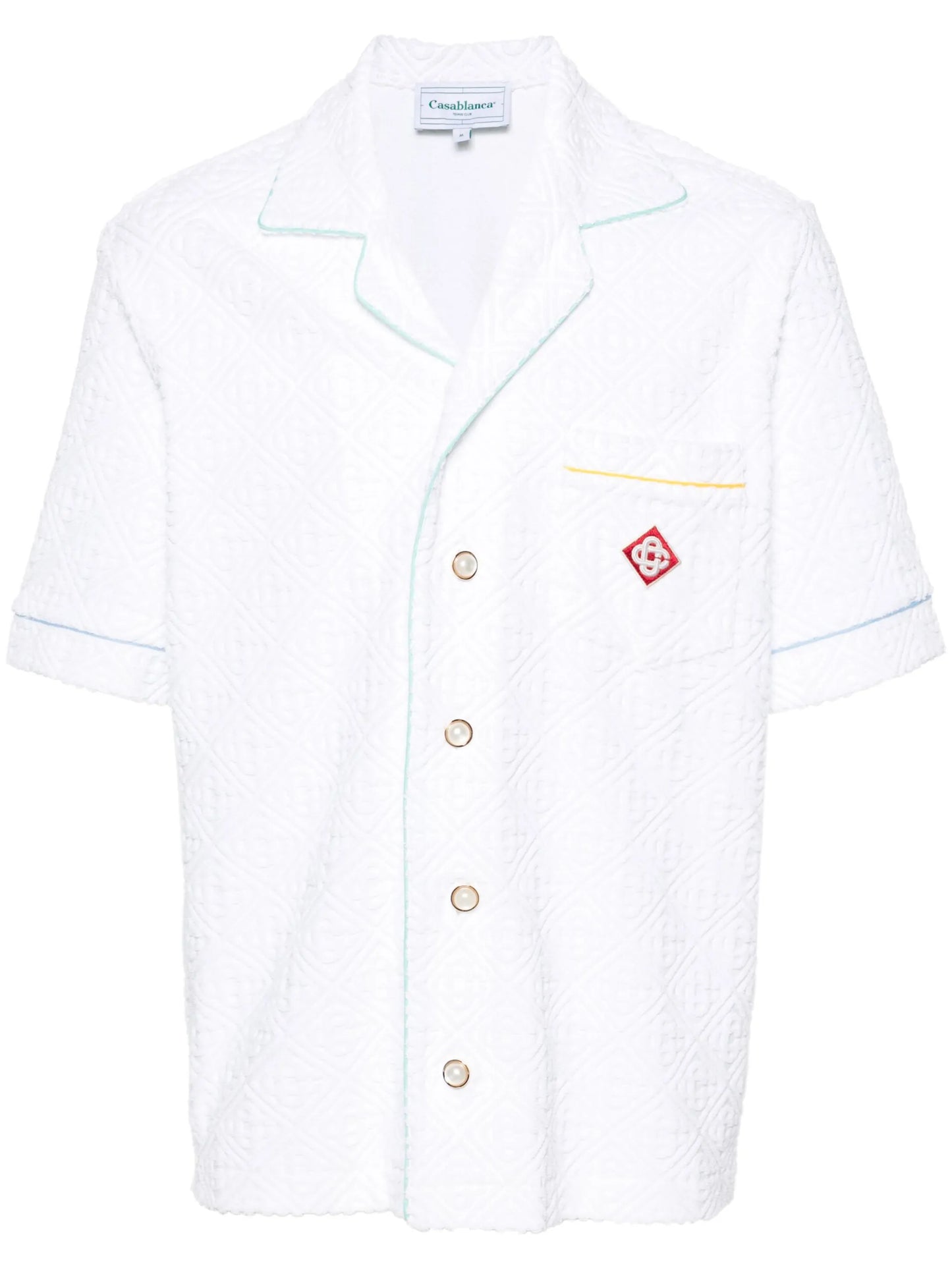 towelling-finish monogram shirt