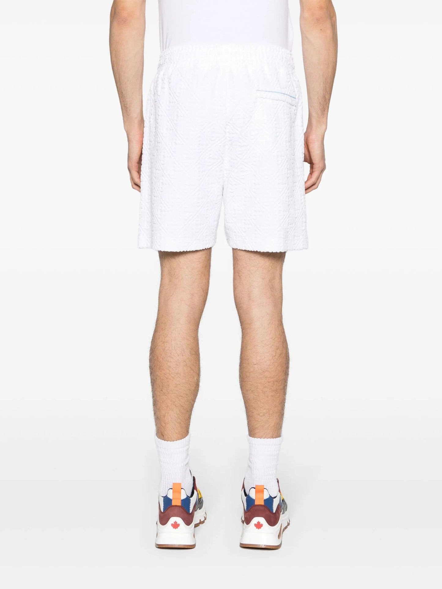monogram-embossed towelling shorts