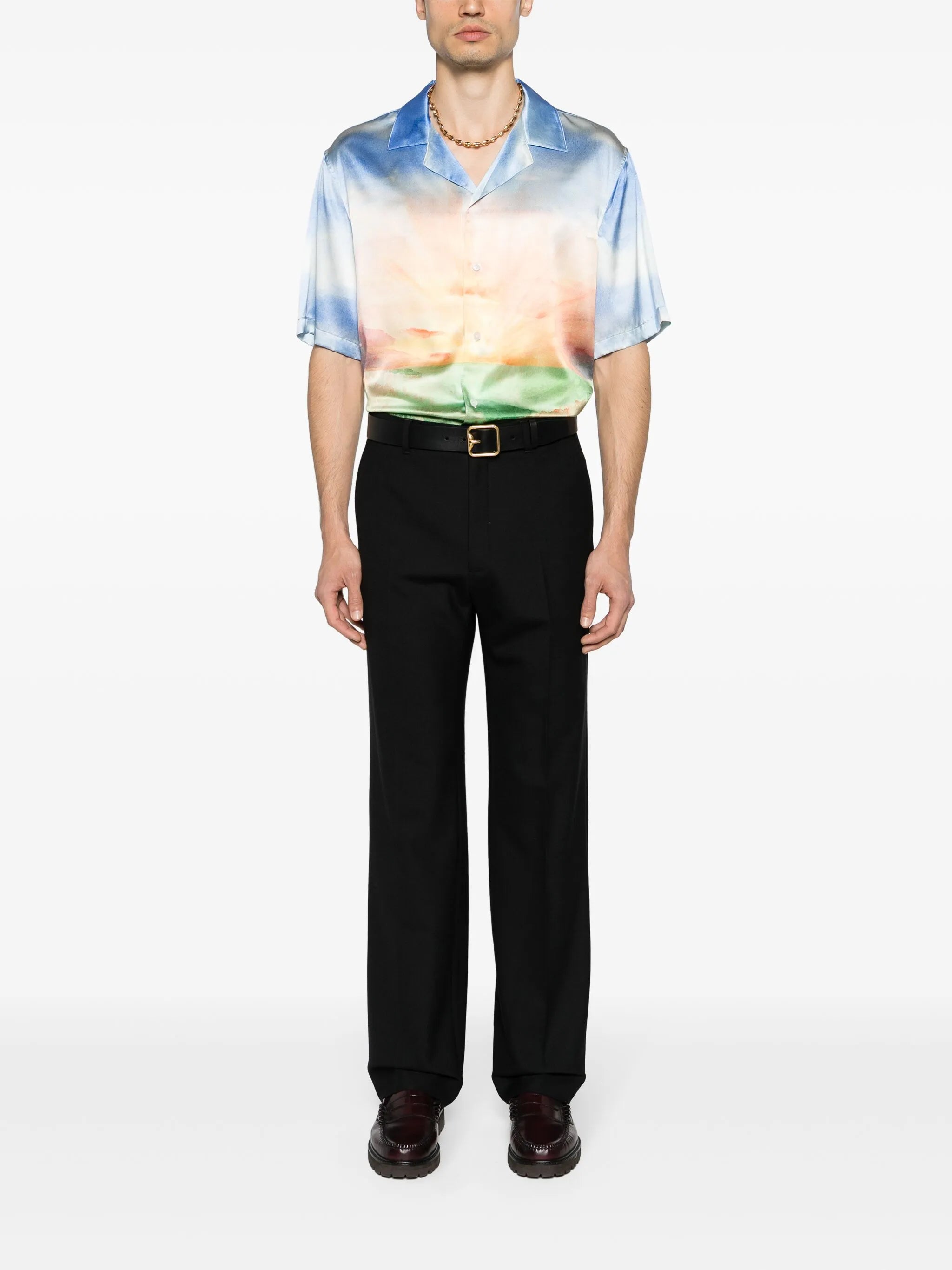 mid-rise tailored trousers