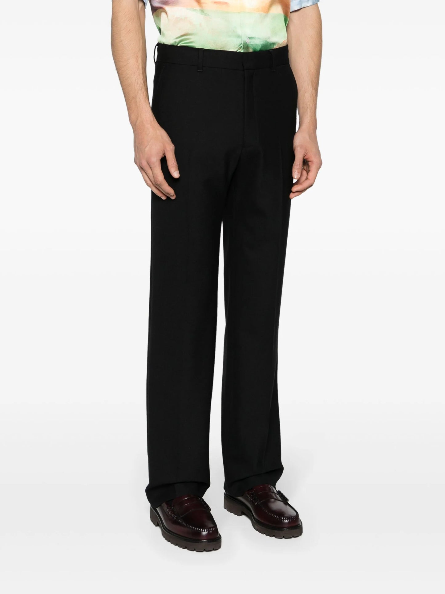 mid-rise tailored trousers