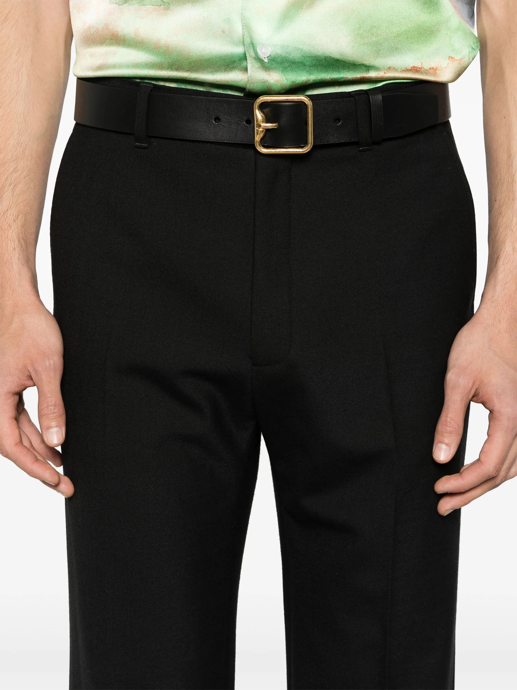mid-rise tailored trousers