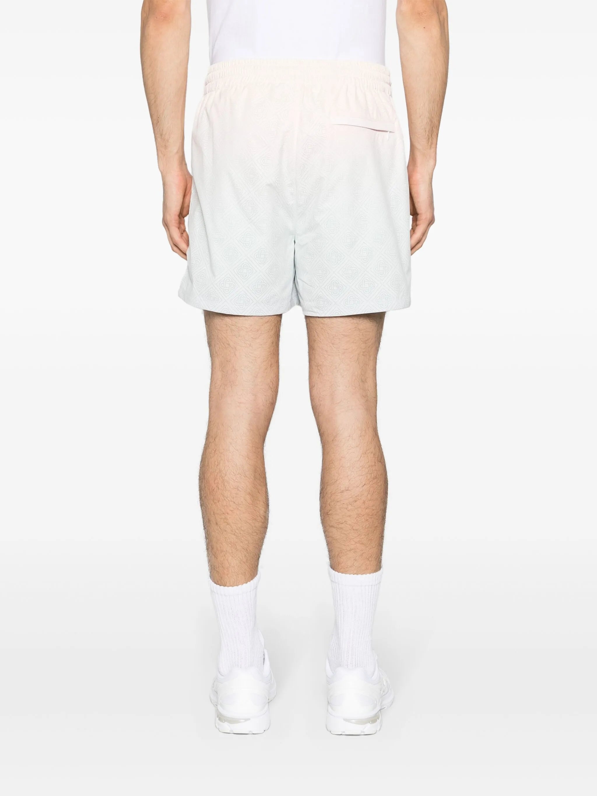 perforated-monogram gradient shorts