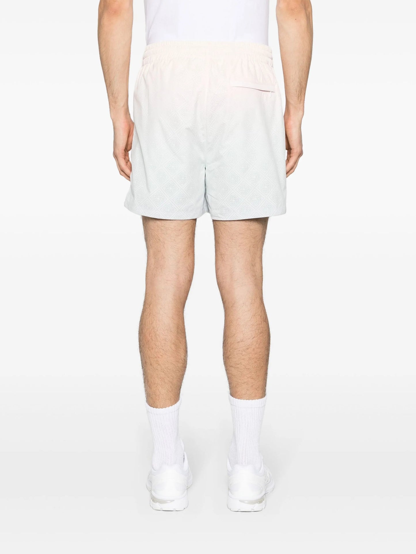 perforated-monogram gradient shorts