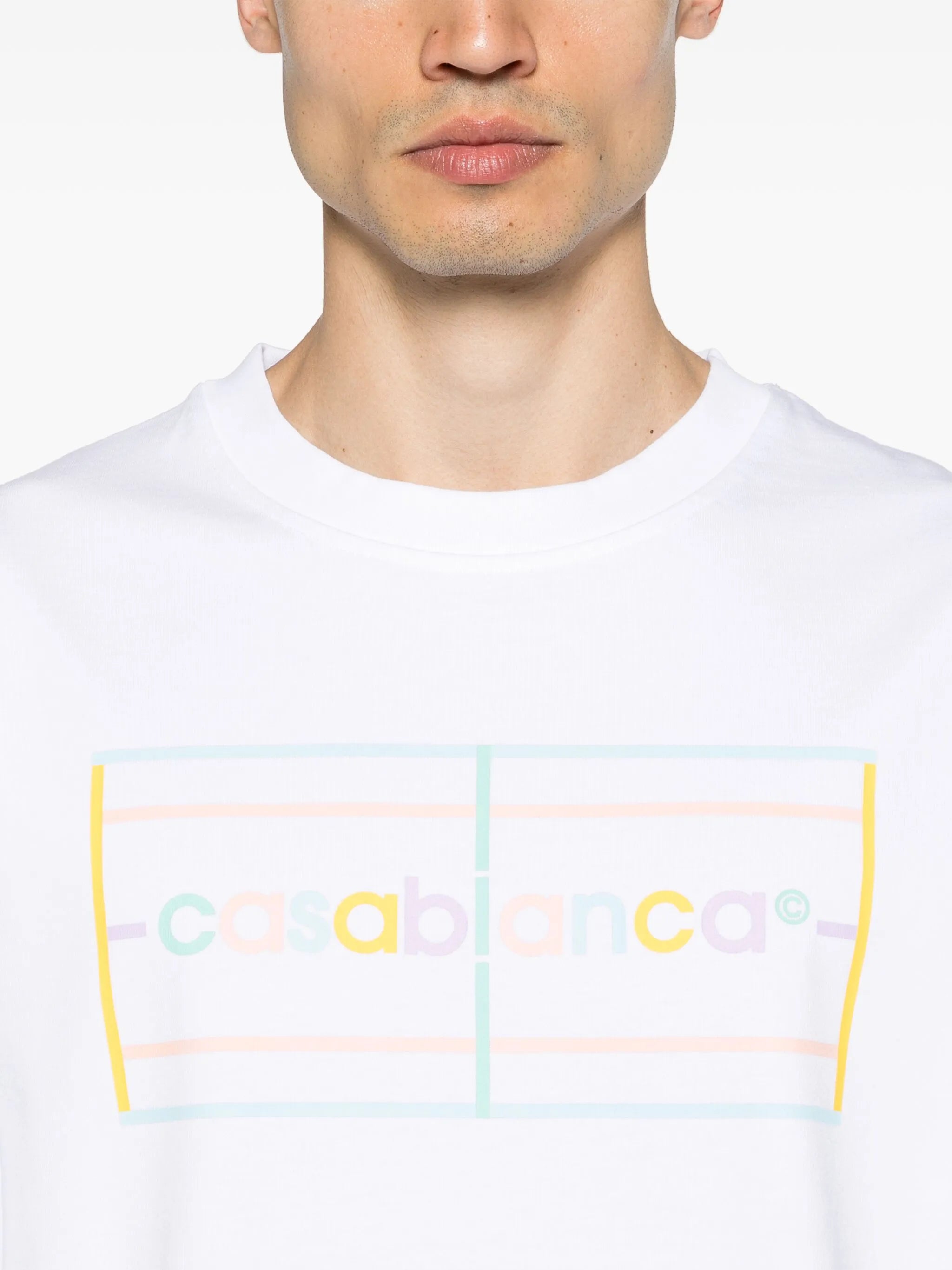 Pastel Court logo-print T-shirt