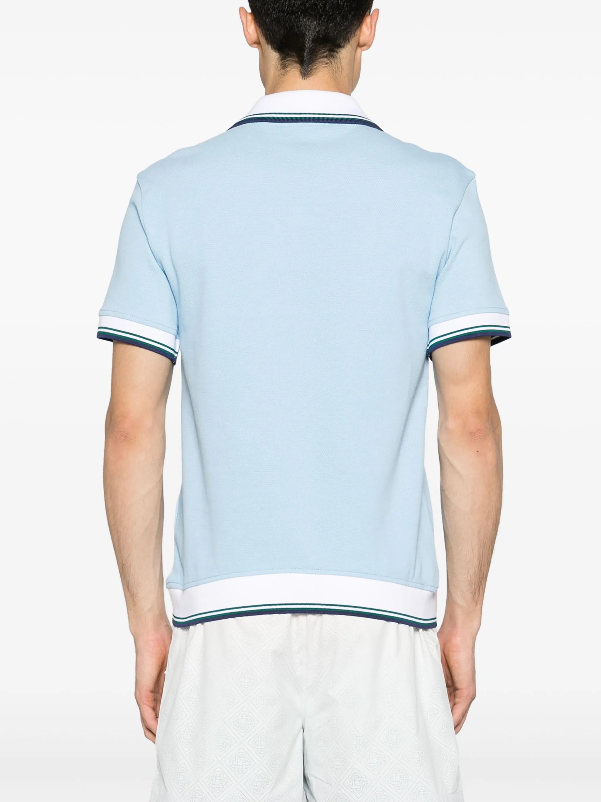 logo-patch piqué polo shirt