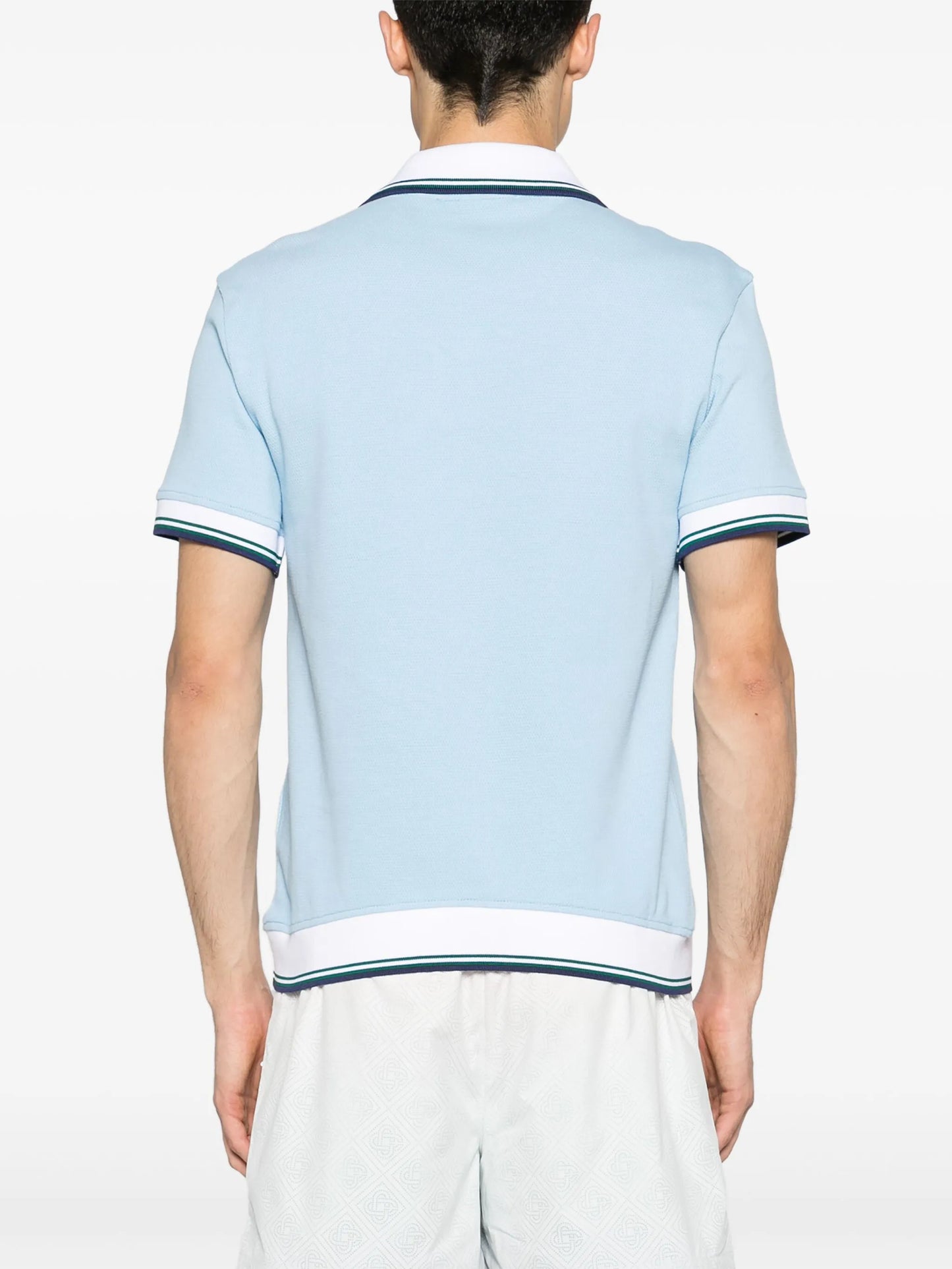 logo-patch piqué polo shirt