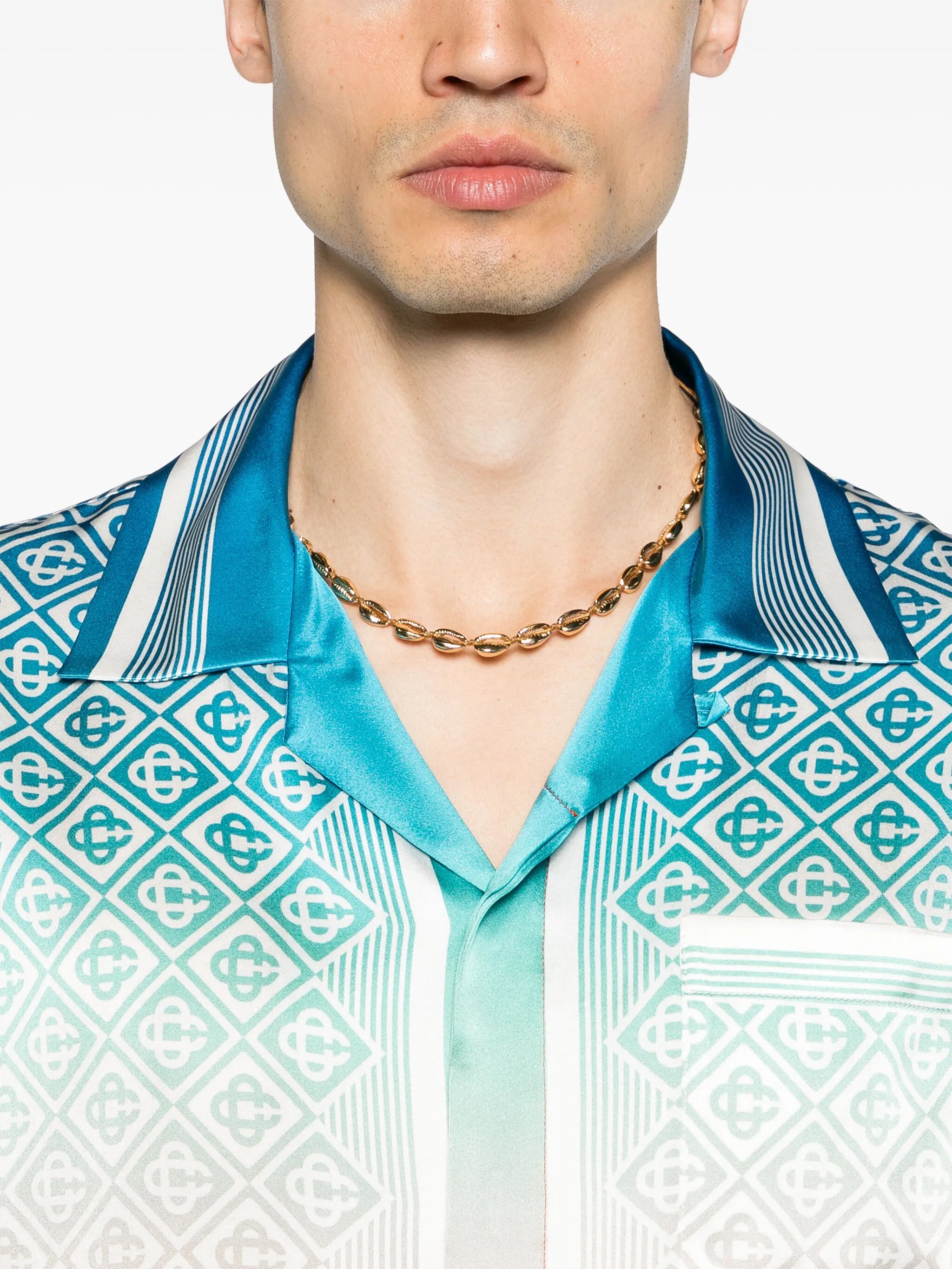 Diamond Monogram silk shirt