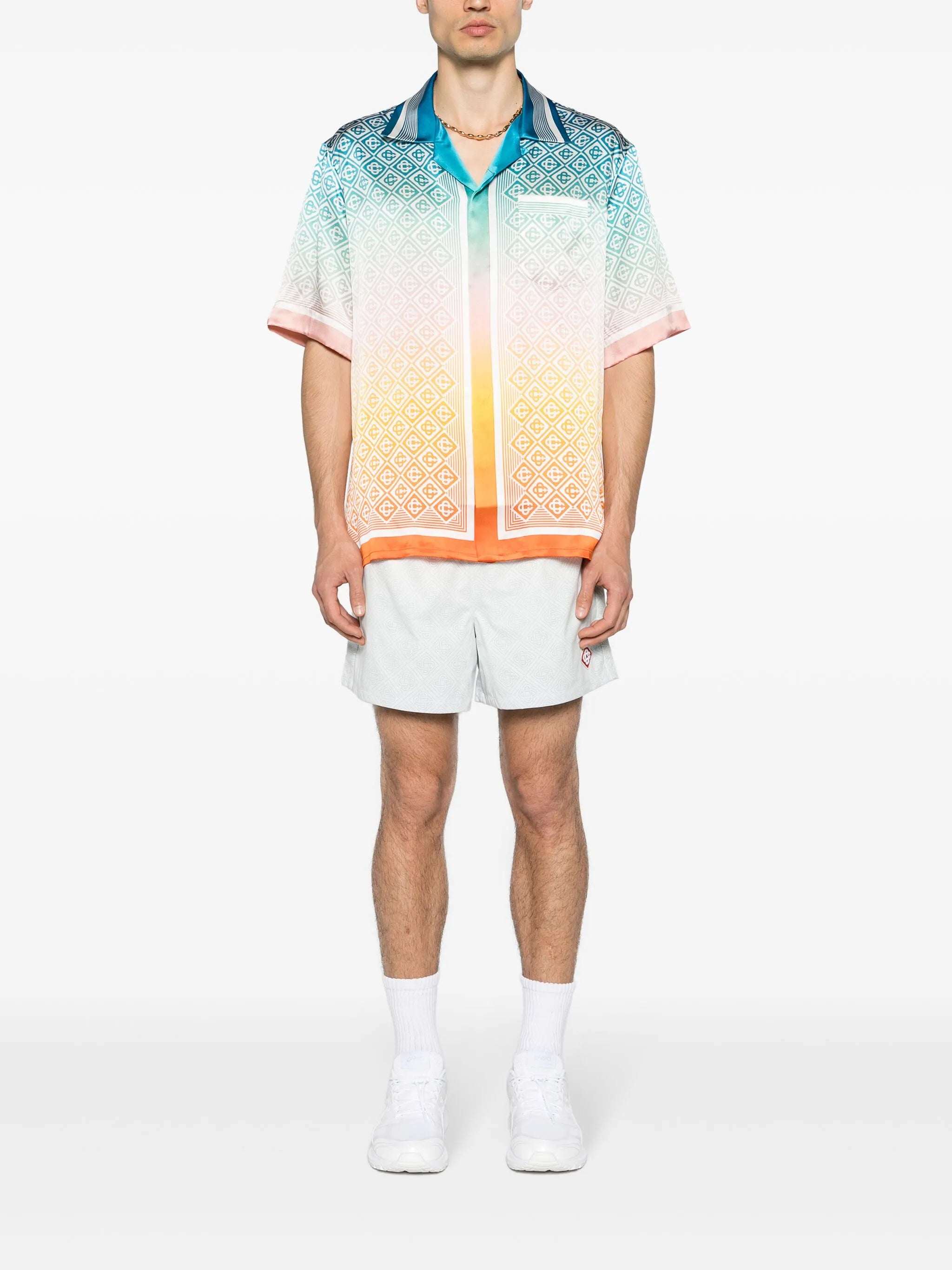 Diamond Monogram silk shirt