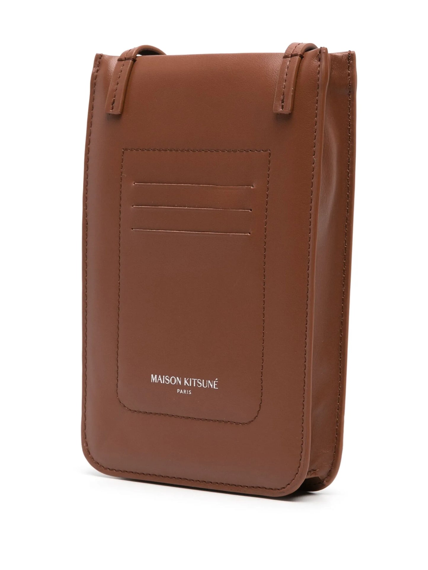 Fox Head leather messenger bag