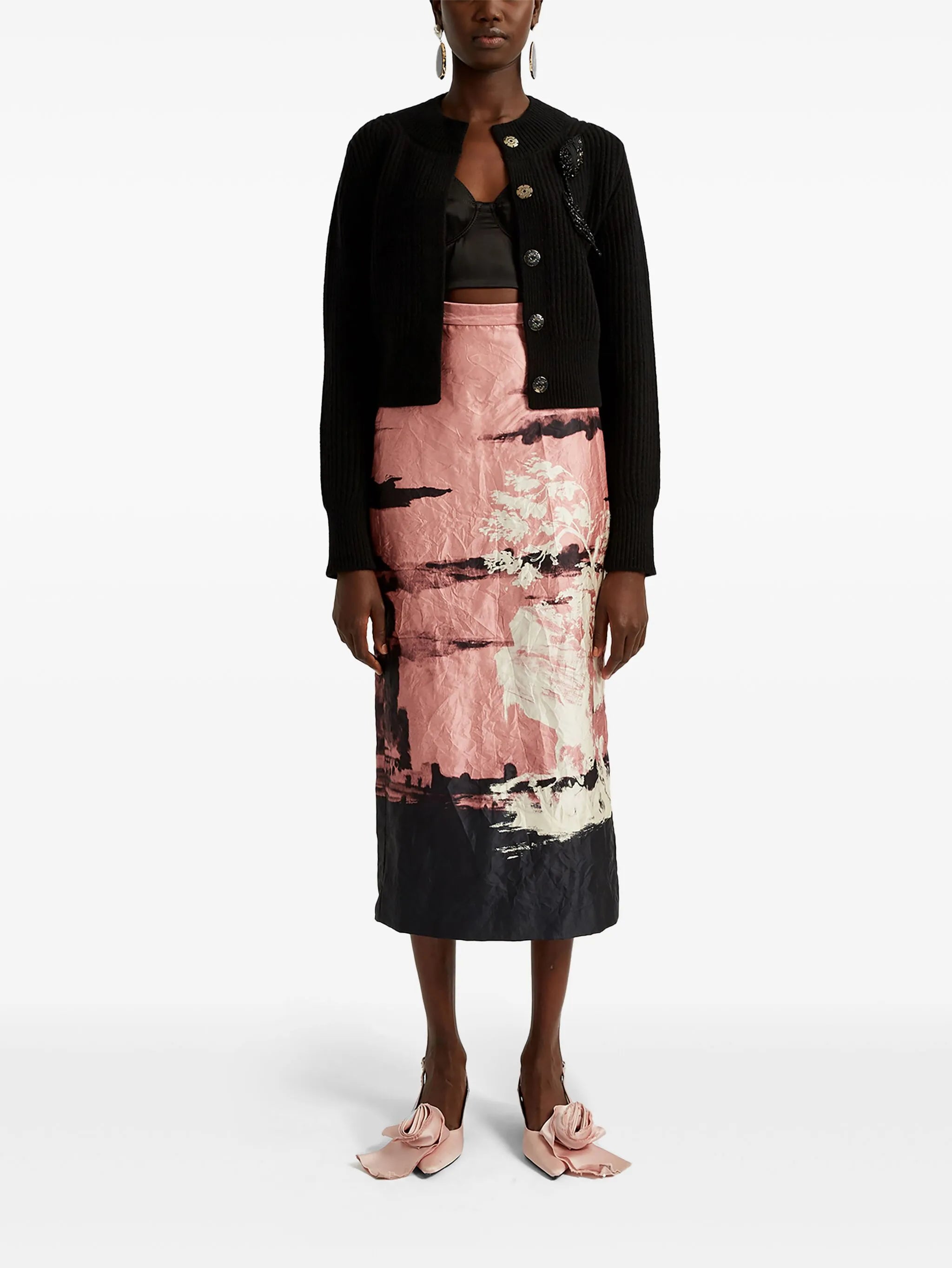 pencil midi skirt