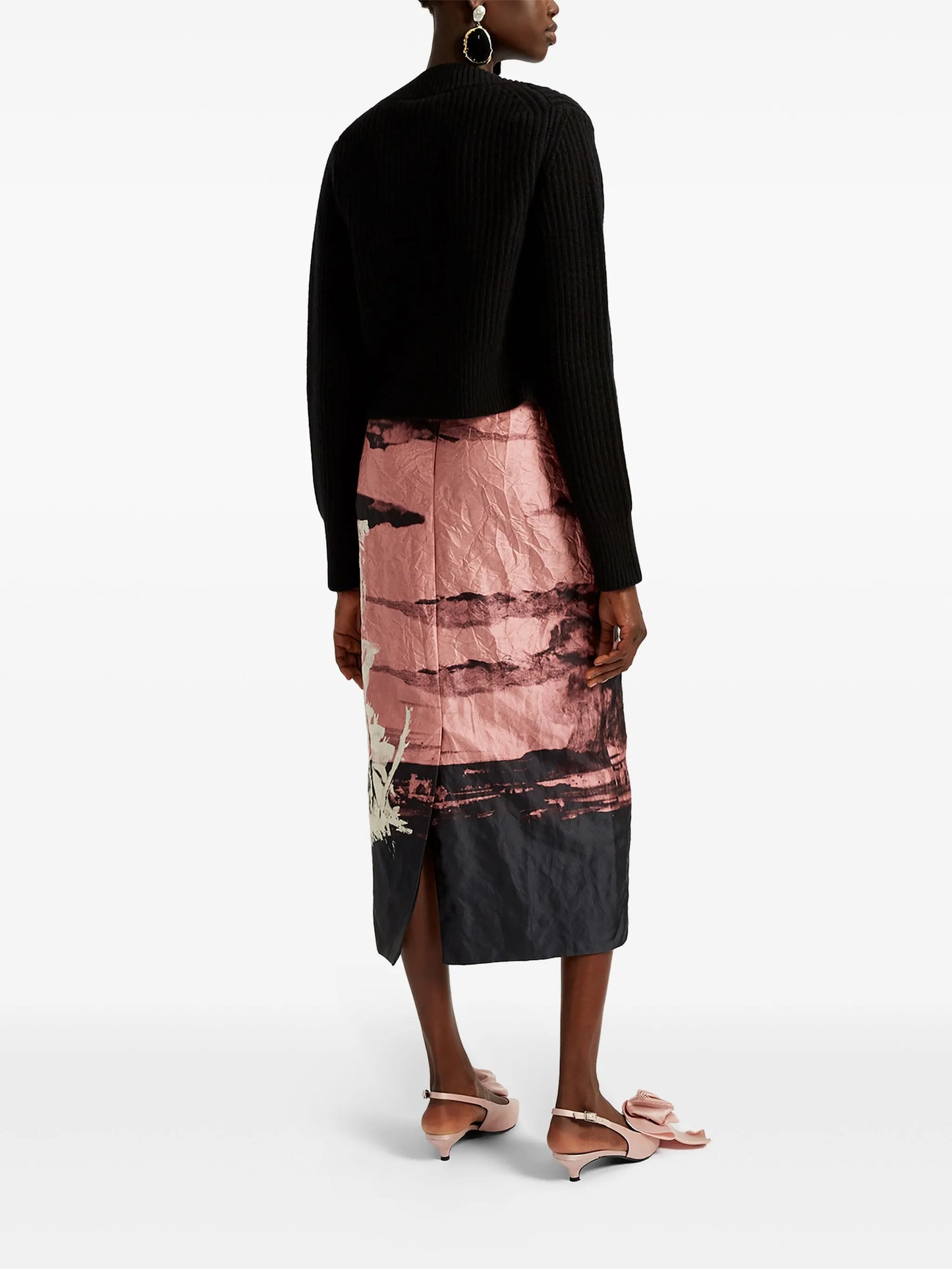 pencil midi skirt