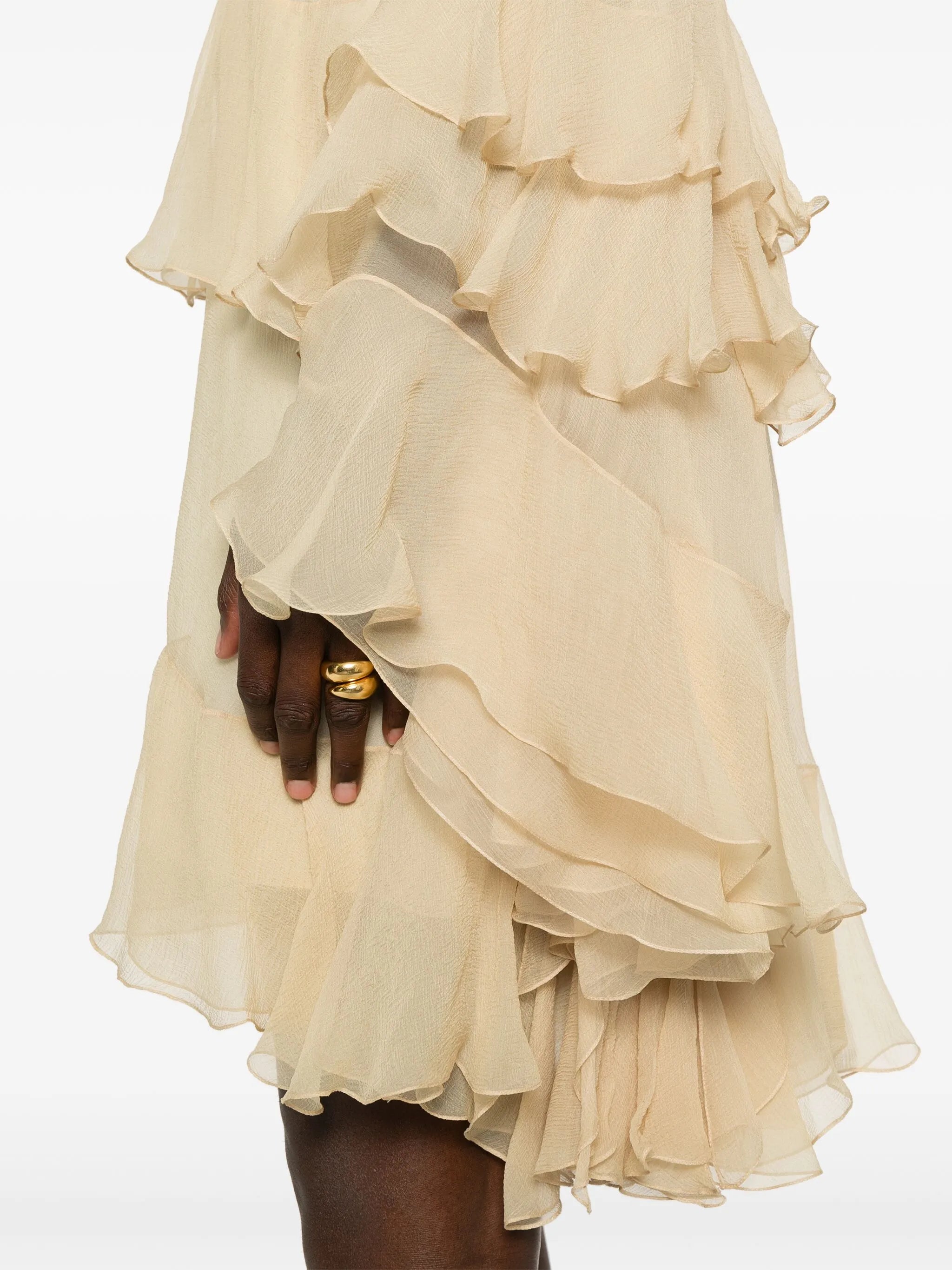 ruffled mini dress
