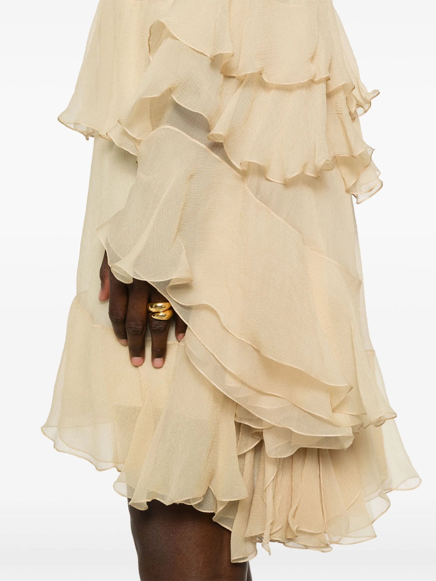 ruffled mini dress