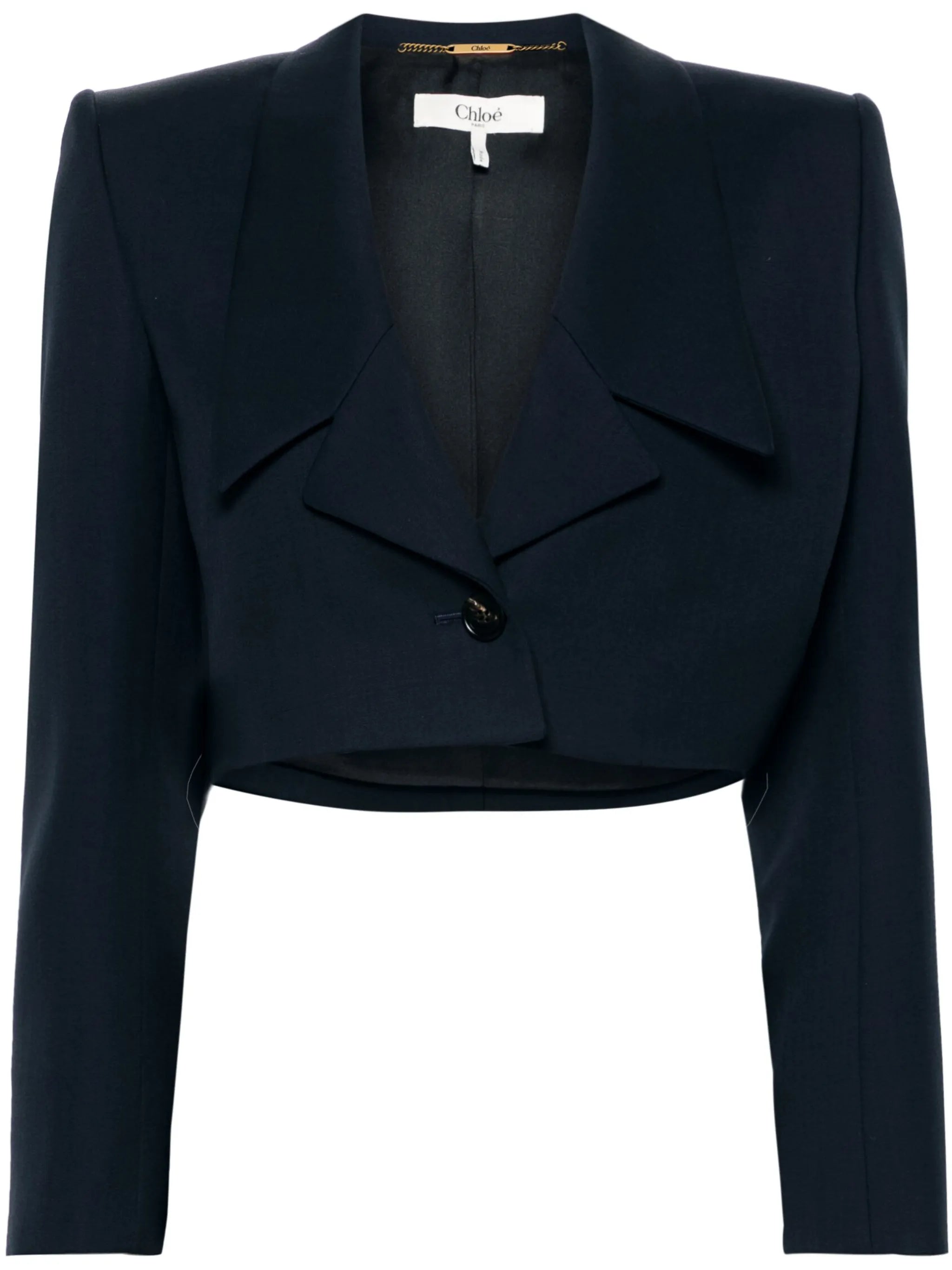 single-breasted cropped blazer