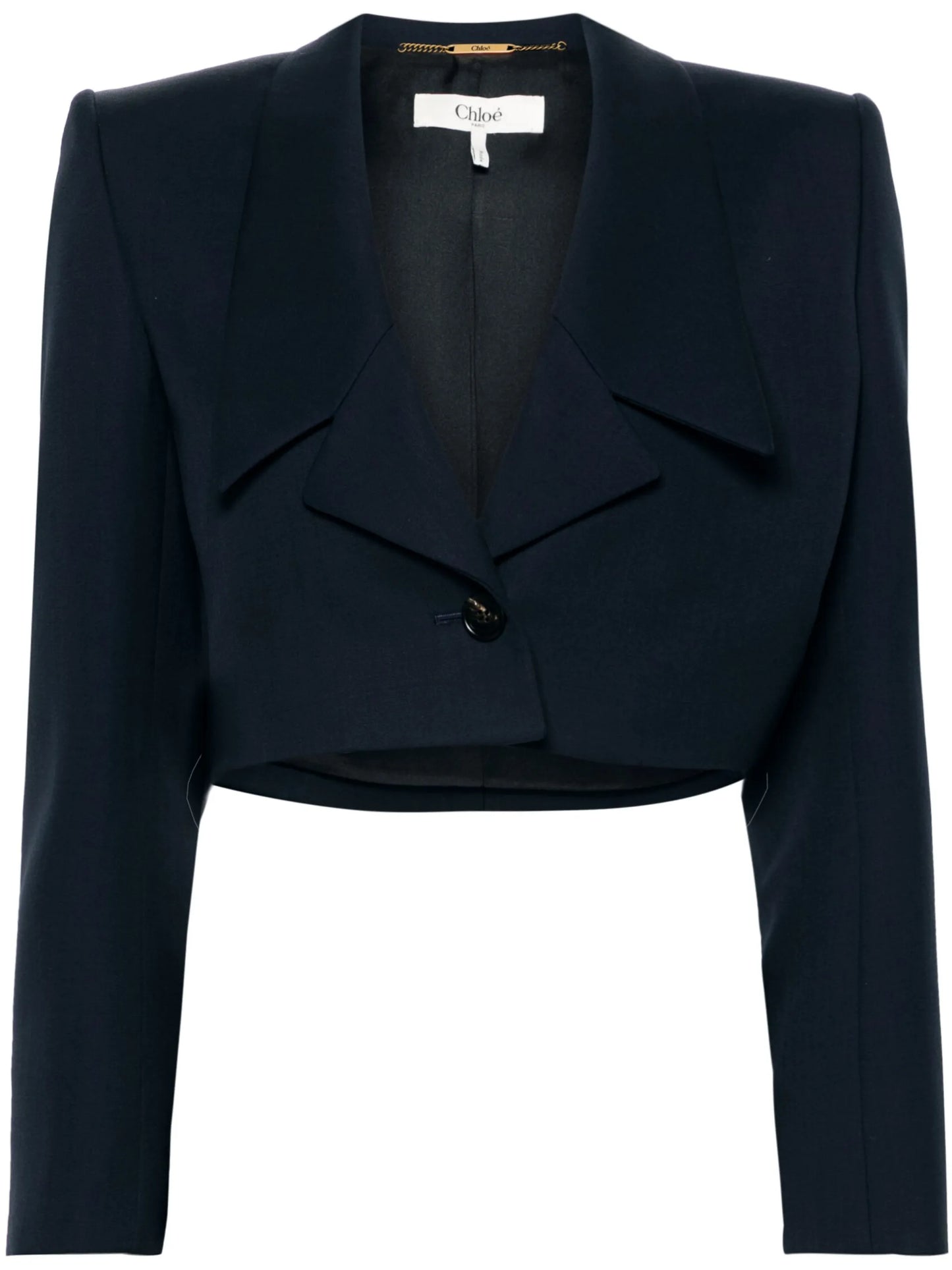 single-breasted cropped blazer