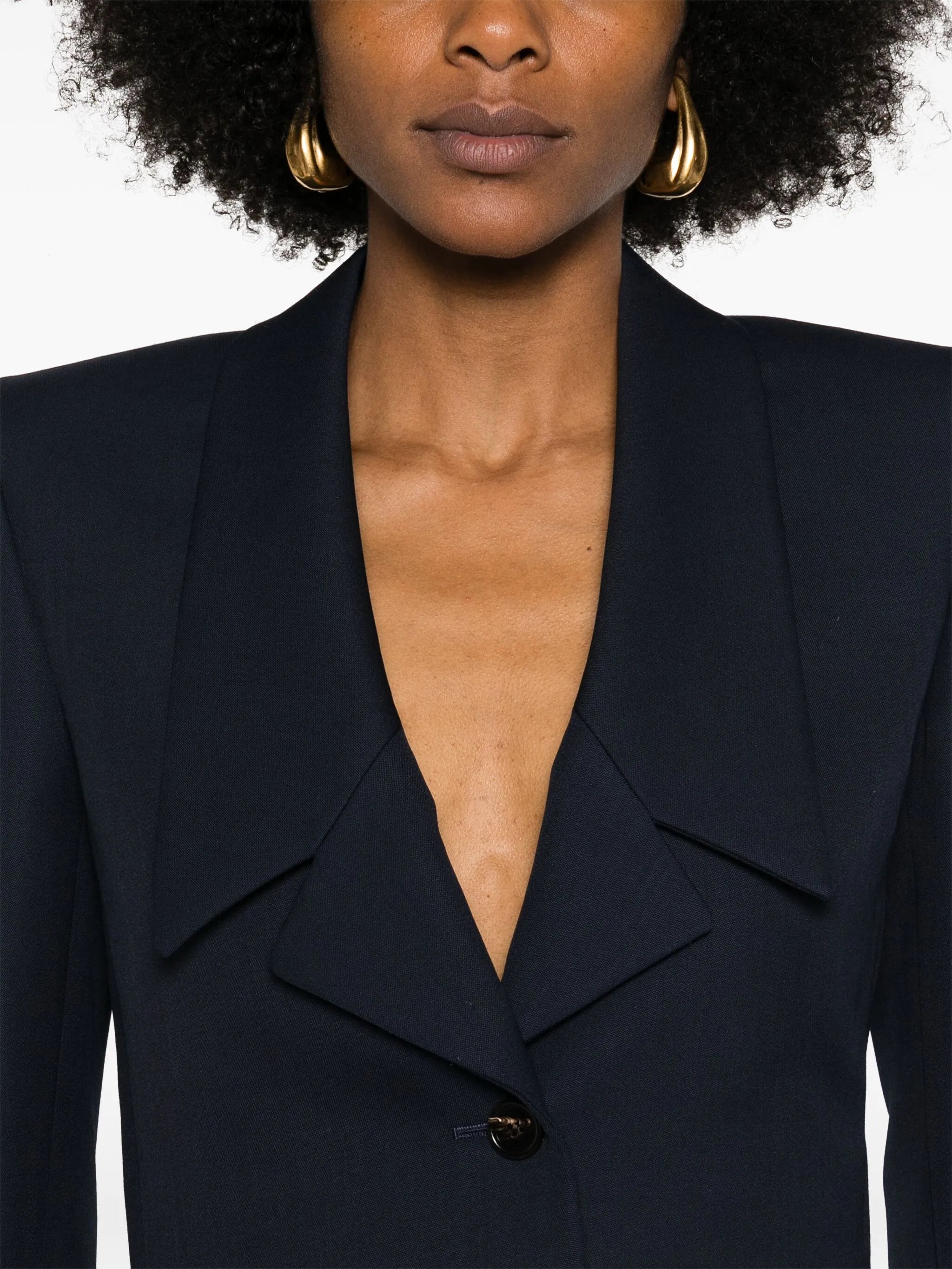 single-breasted cropped blazer