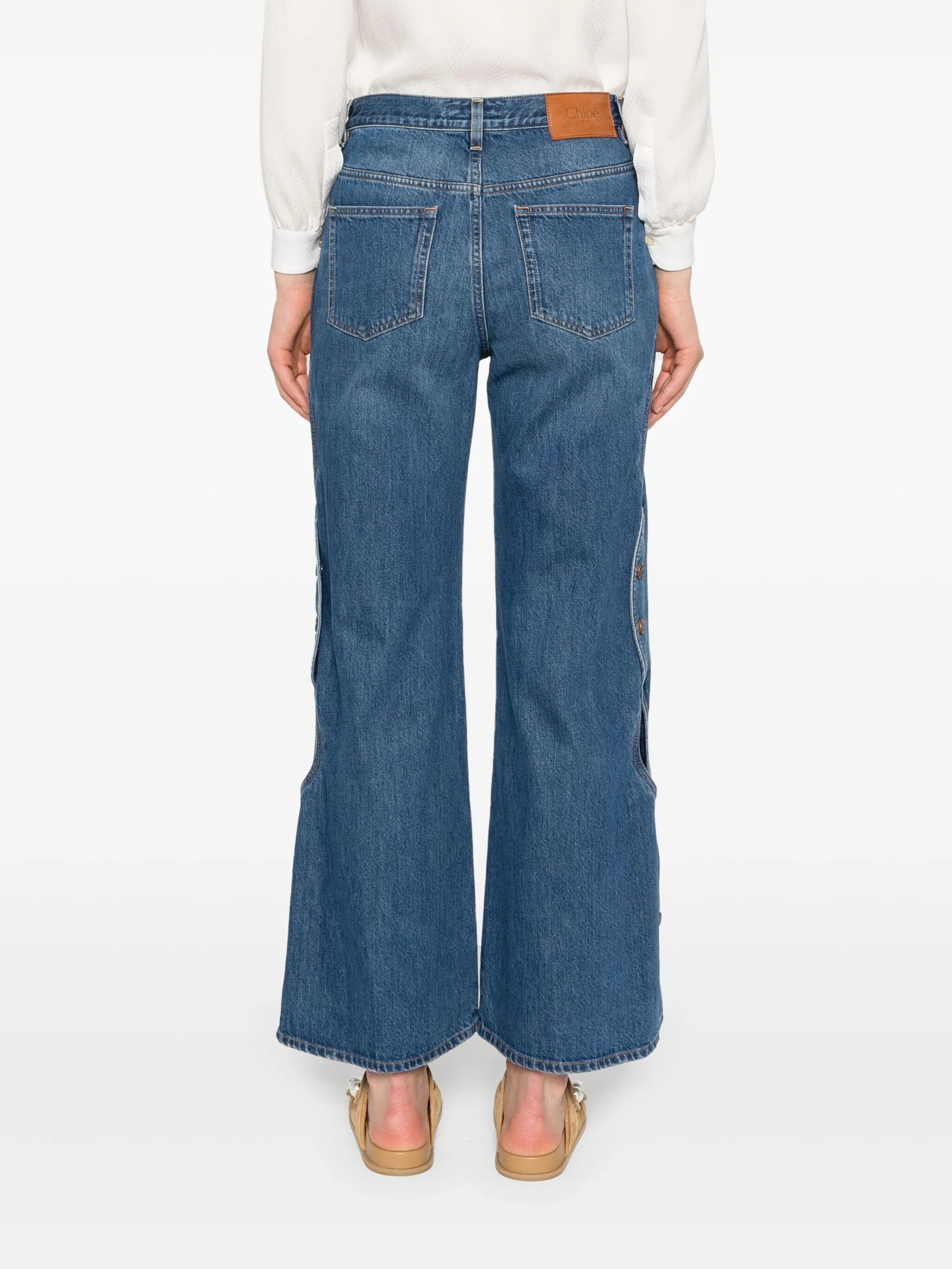 cut-out cropped jeans