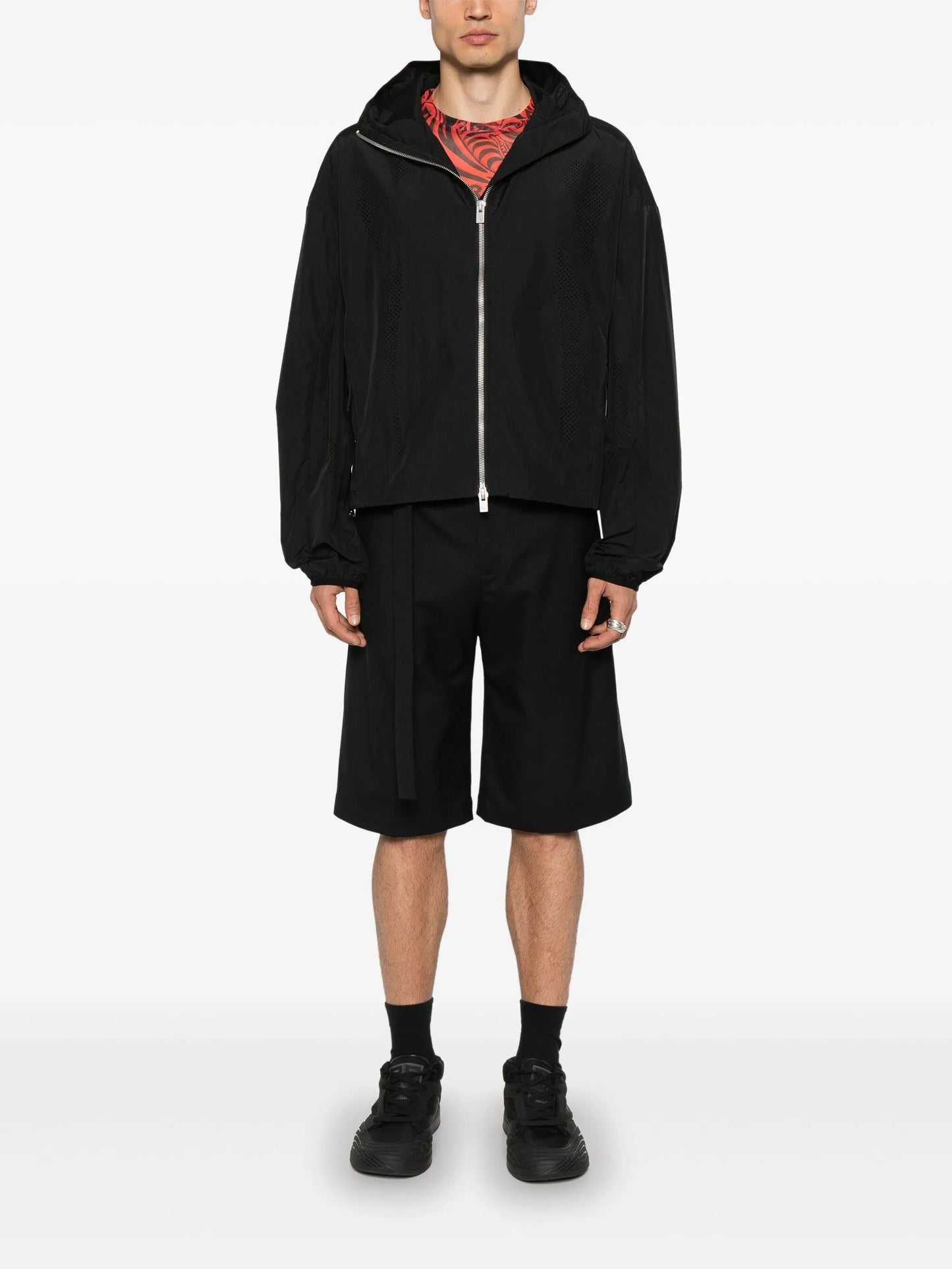 hooded lightweight windbreaker