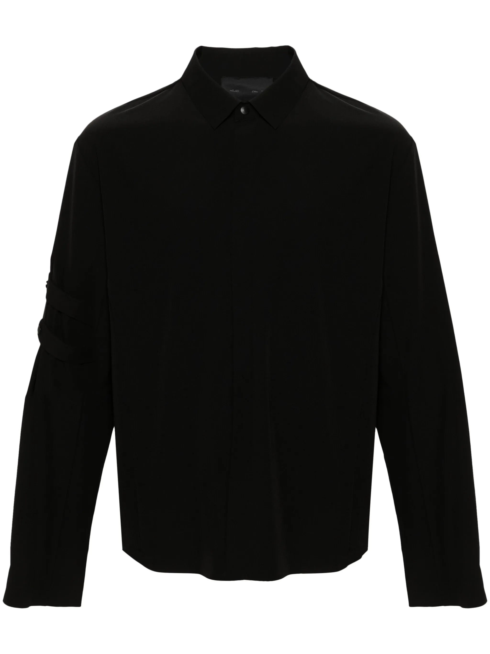 press-stud crepe shirt