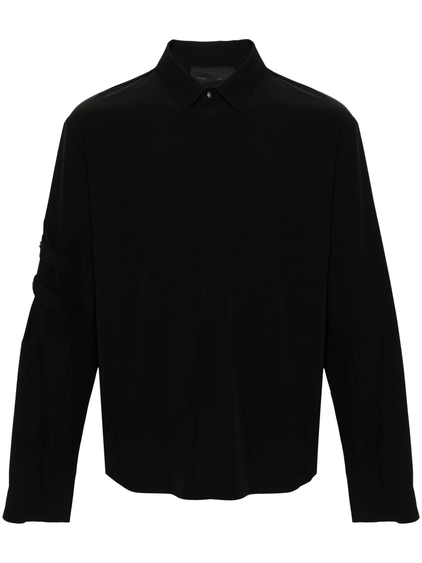 press-stud crepe shirt