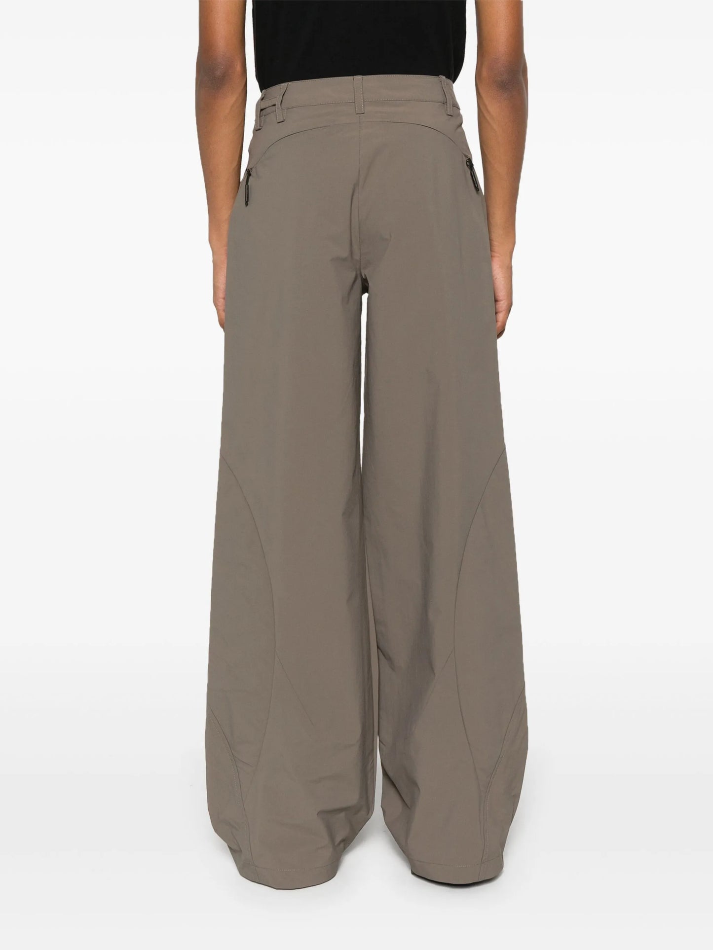 straight-leg padded trousers