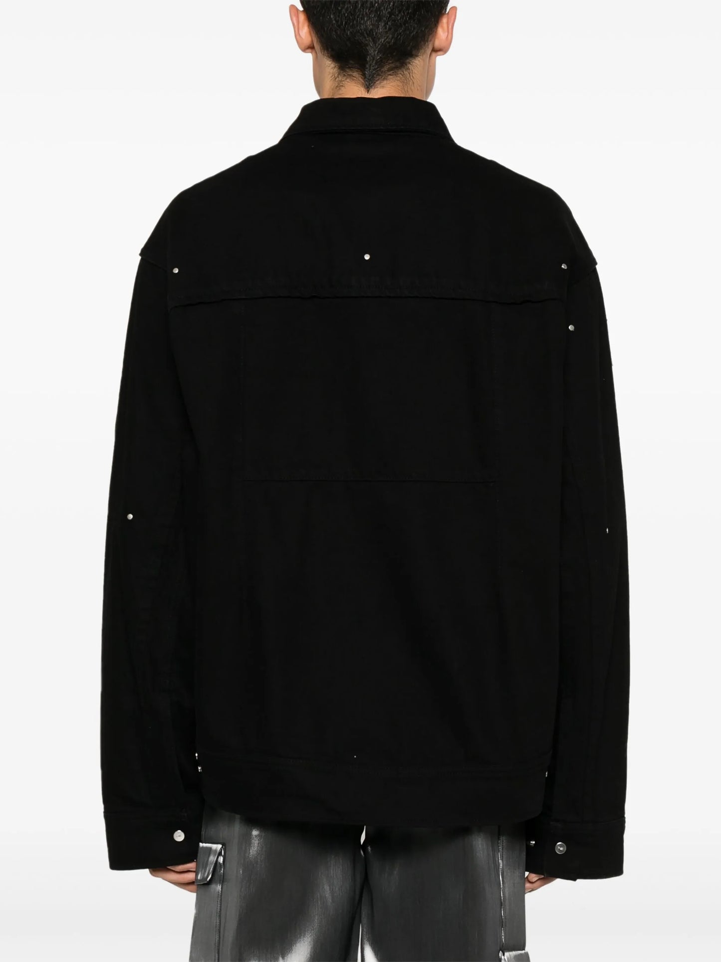 hooded denim shirt jacket