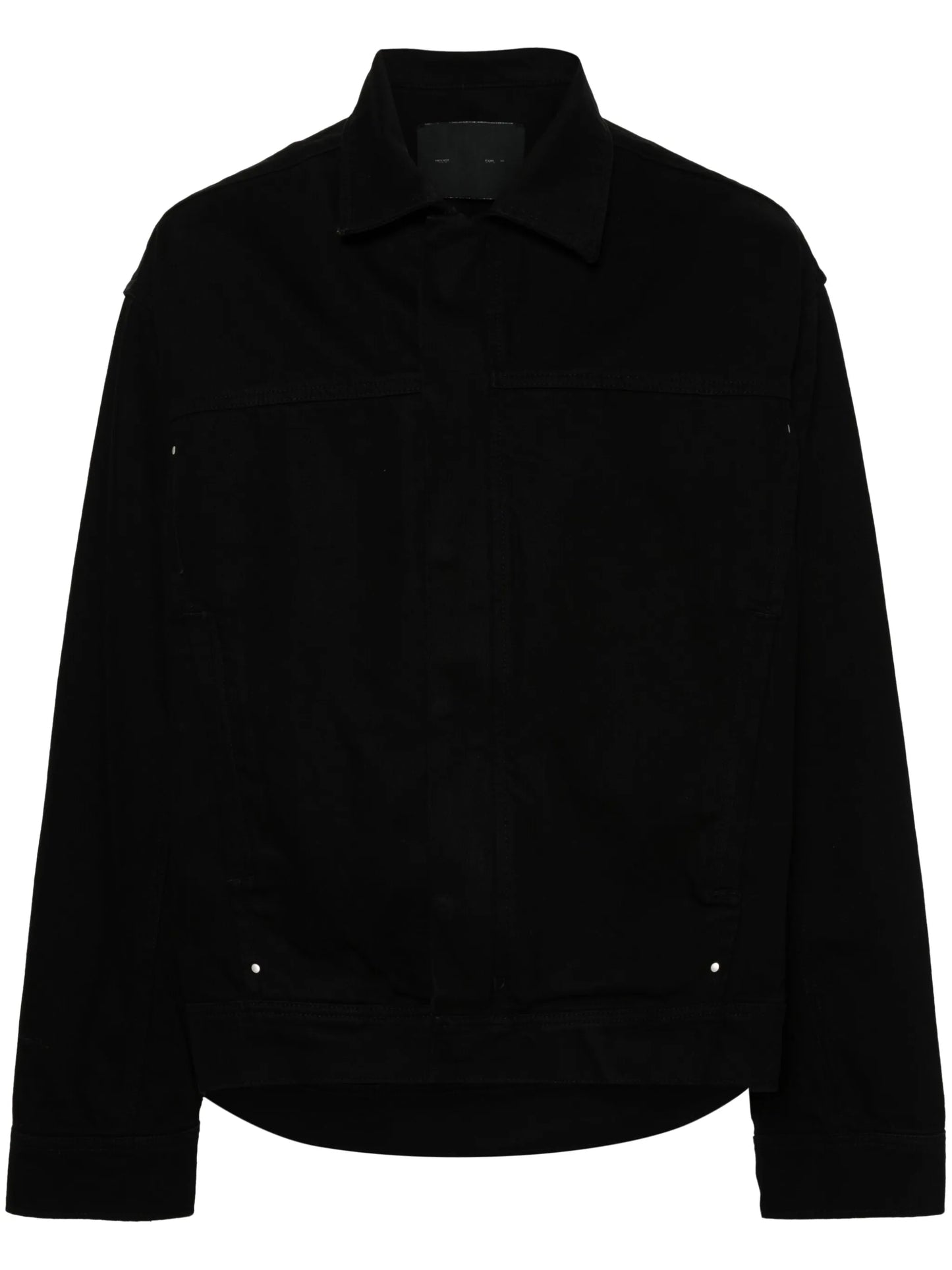 hooded denim shirt jacket