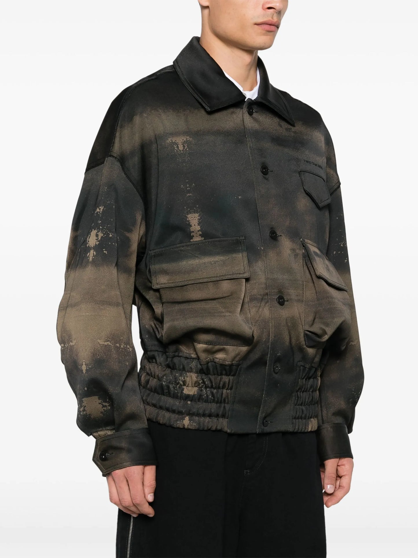 gradient-effect bomber jacket