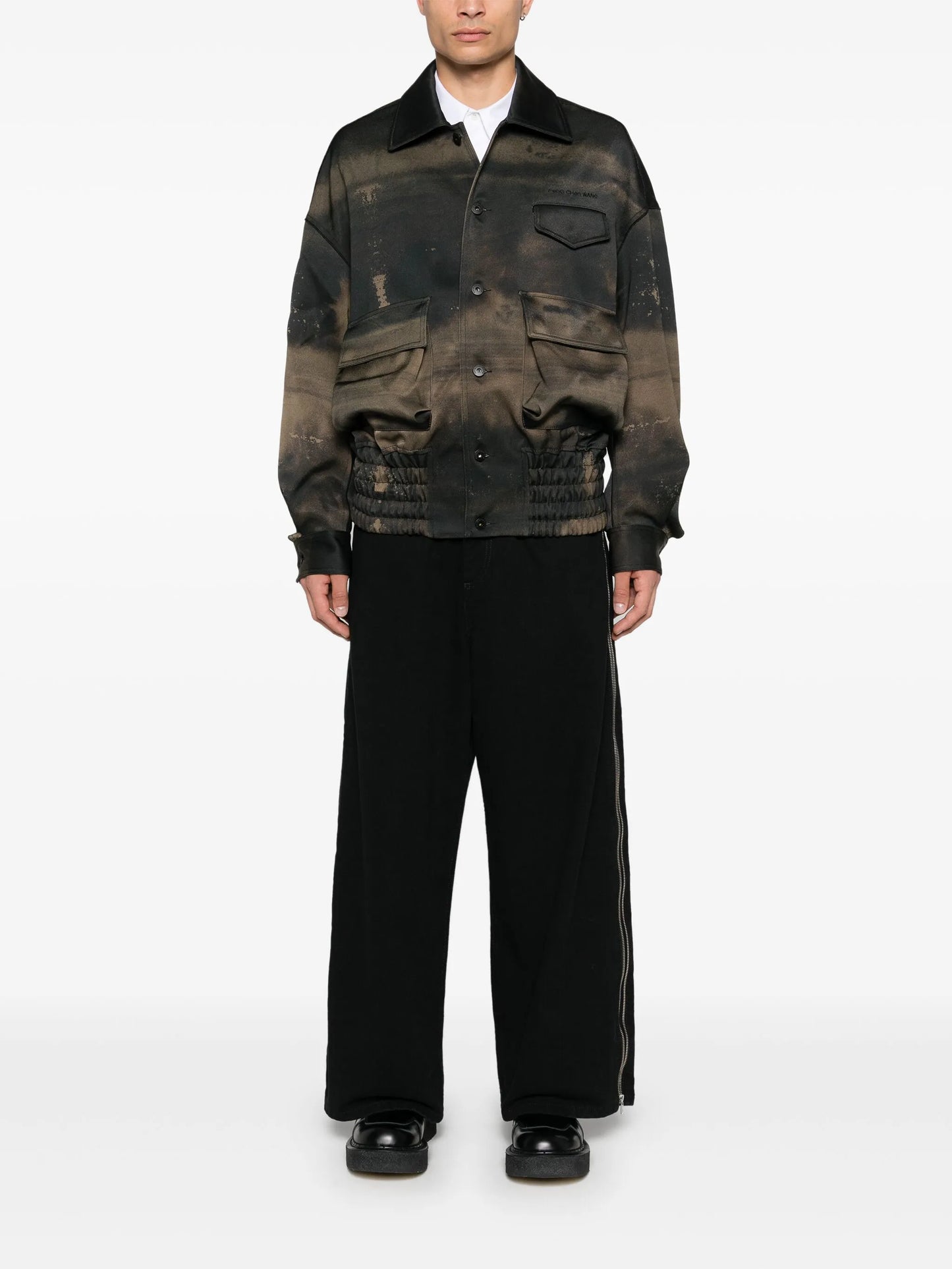 gradient-effect bomber jacket