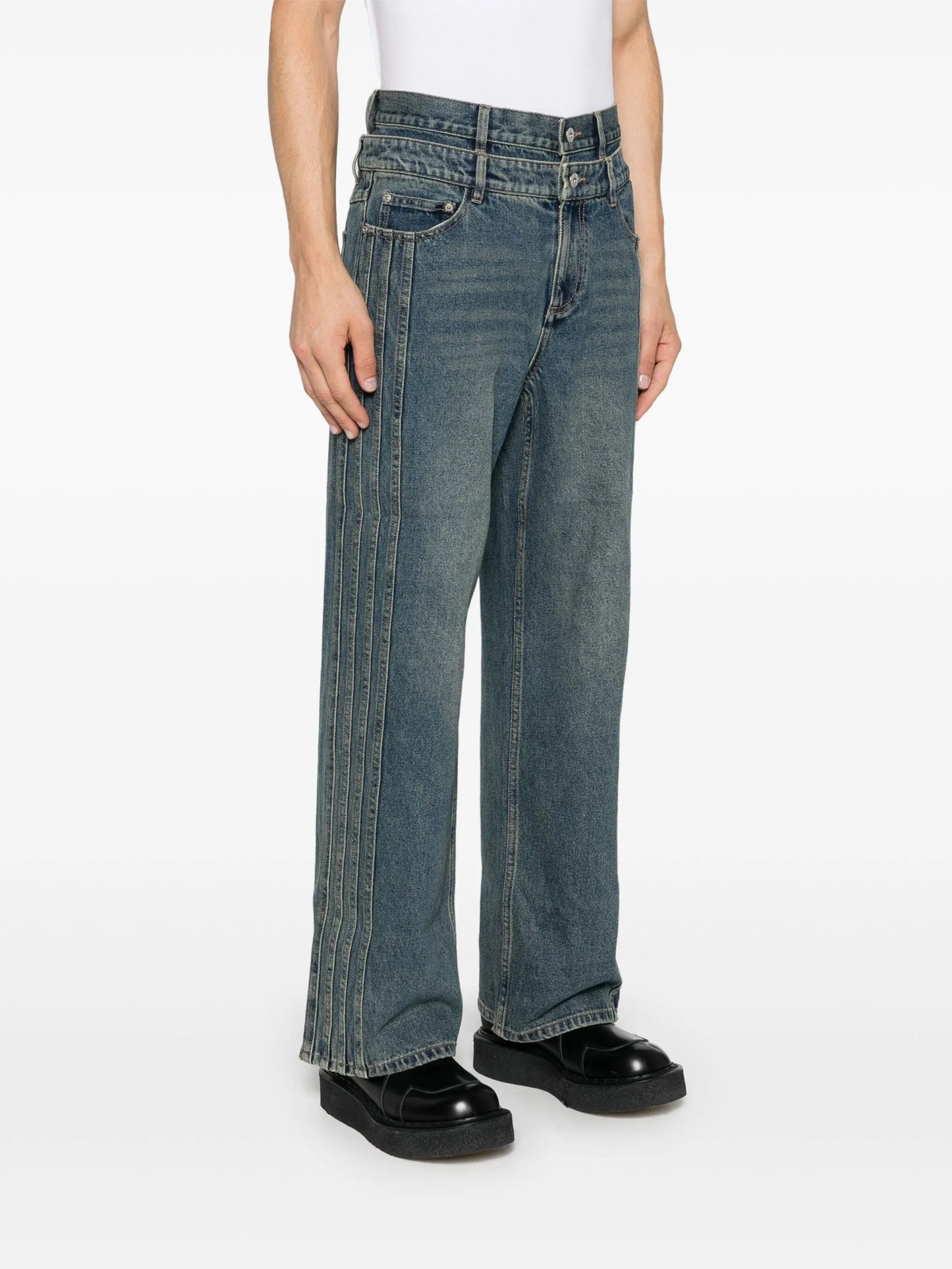 double-waist jeans